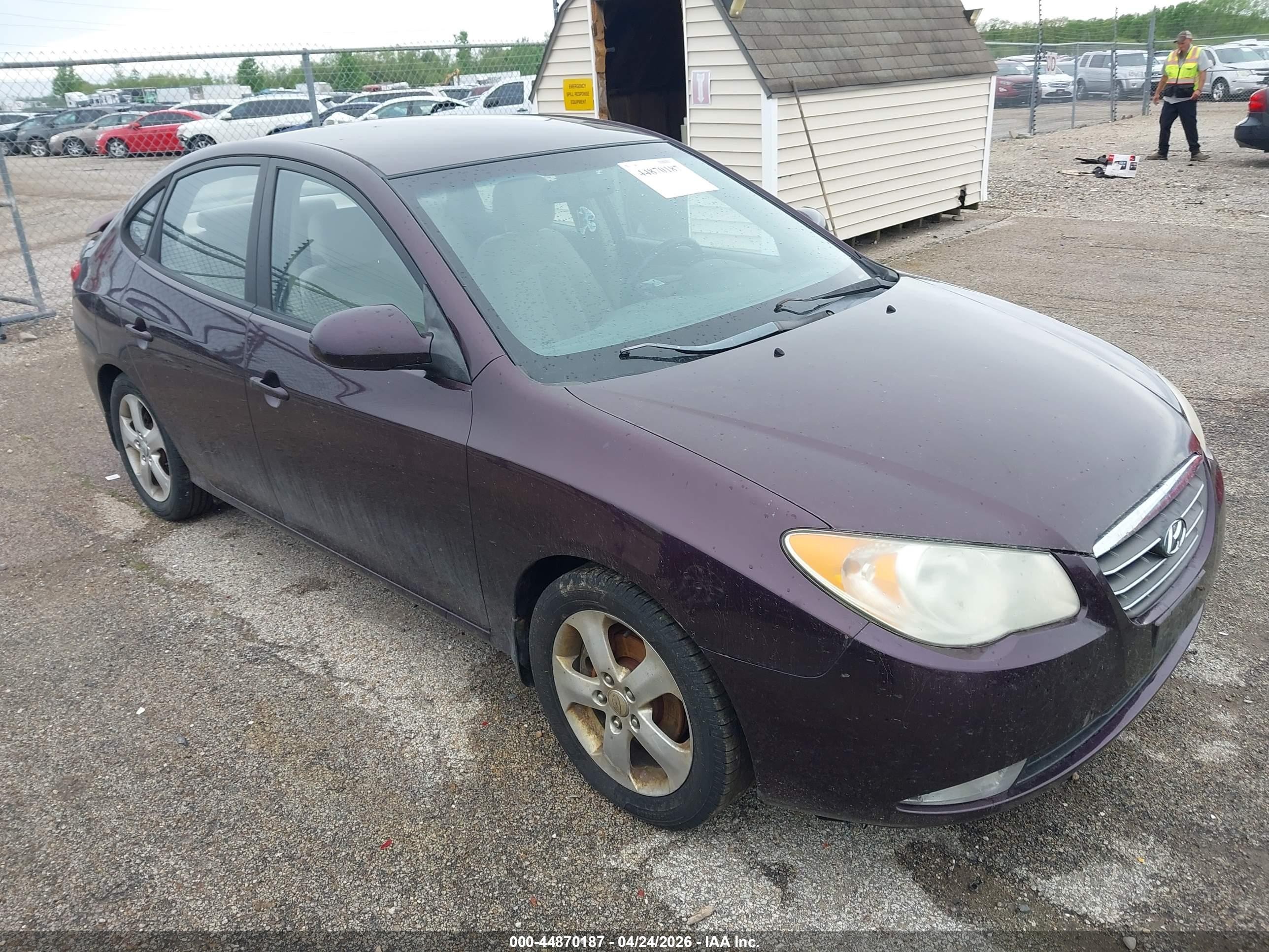 2007 Hyundai Elantra Gls/limited/se Фиолетовый vin: KMHDU46D27U147524