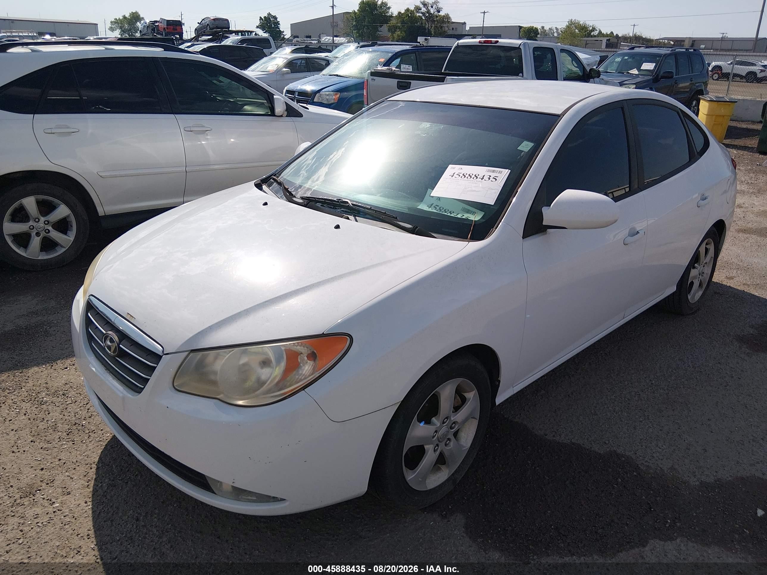 2007 Hyundai Elantra Gls/ltd/se Белый vin: KMHDU46D27U147734