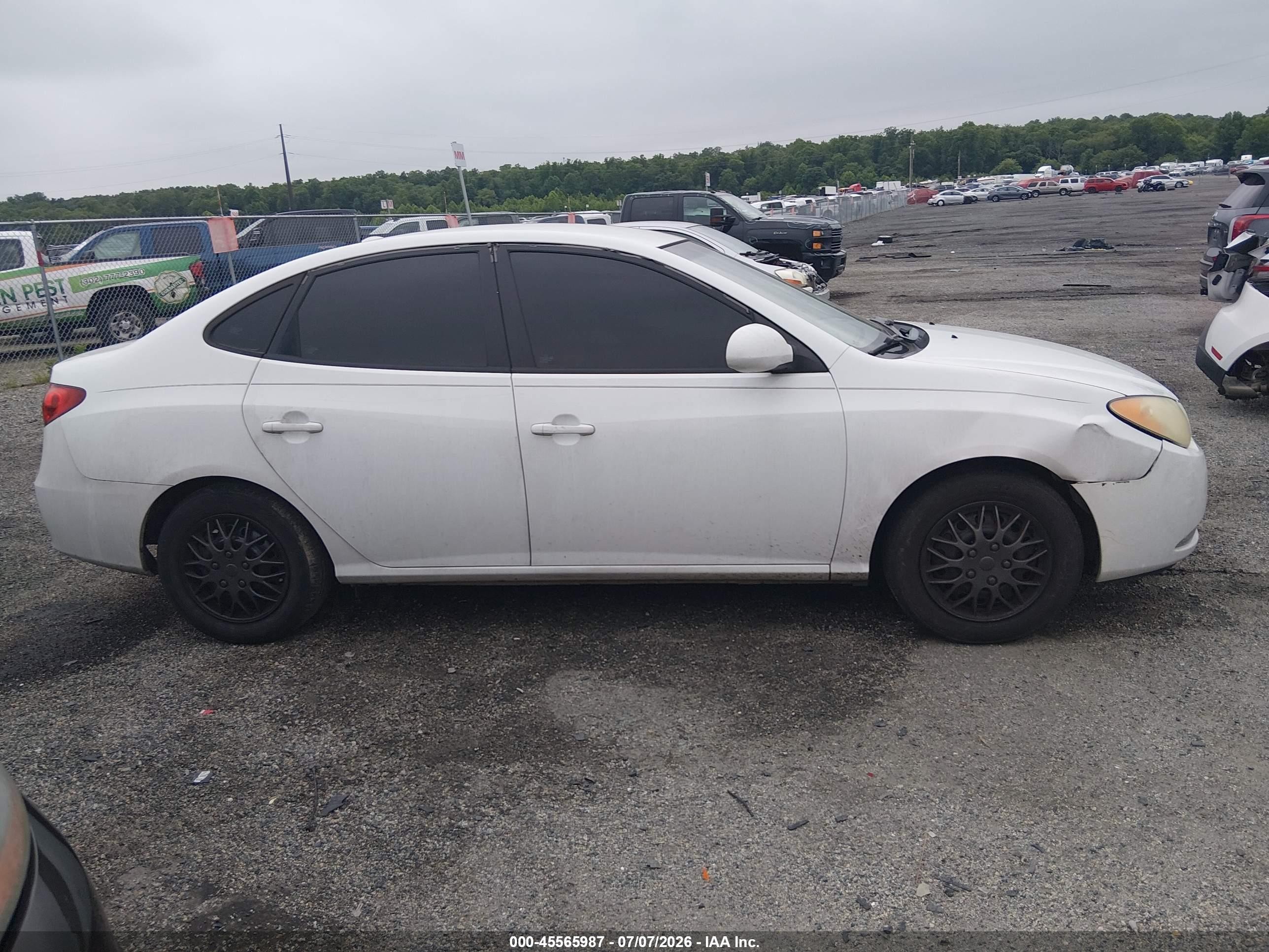 2007 Hyundai Elantra Gls/ltd/se White vin: KMHDU46D27U149564