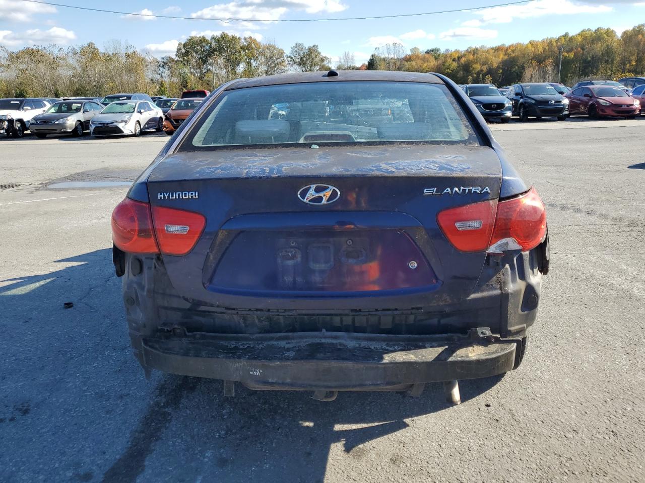 2007 Hyundai Elantra Gls Blue vin: KMHDU46D27U176215