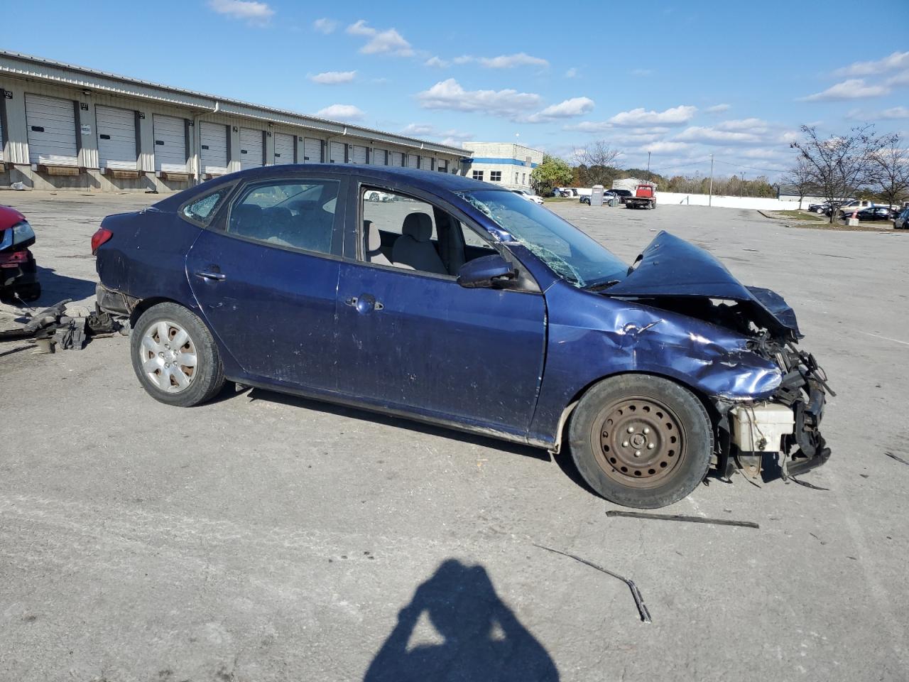 2007 Hyundai Elantra Gls Blue vin: KMHDU46D27U176215