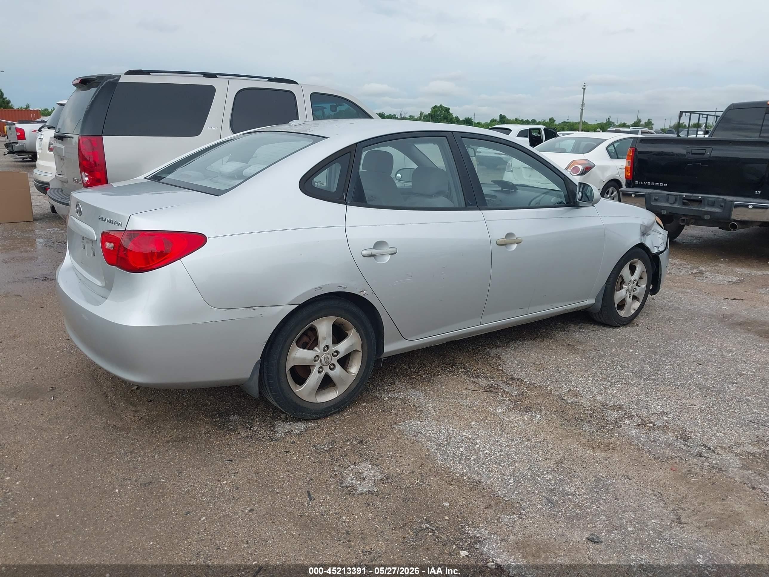 2007 Hyundai Elantra Gls/limited/se Silver vin: KMHDU46D27U190762
