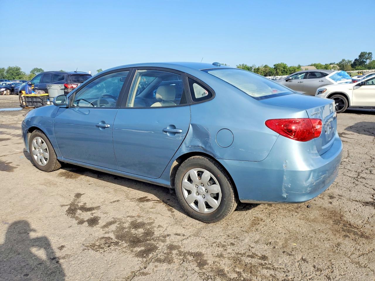 2007 Hyundai Elantra Gls Blue vin: KMHDU46D27U202196