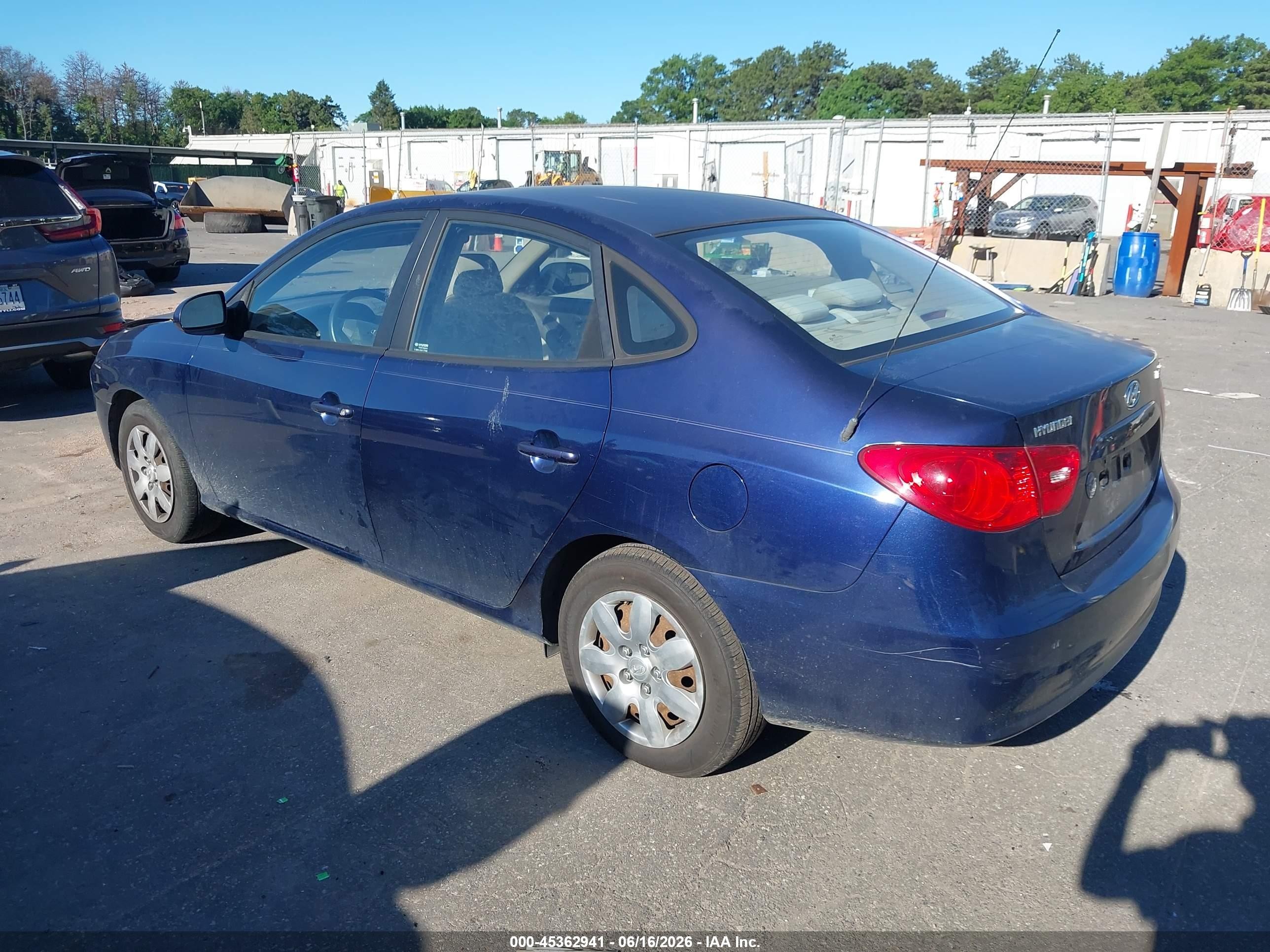 2007 Hyundai Elantra Gls/limited/ltd/se Blue vin: KMHDU46D27U253973