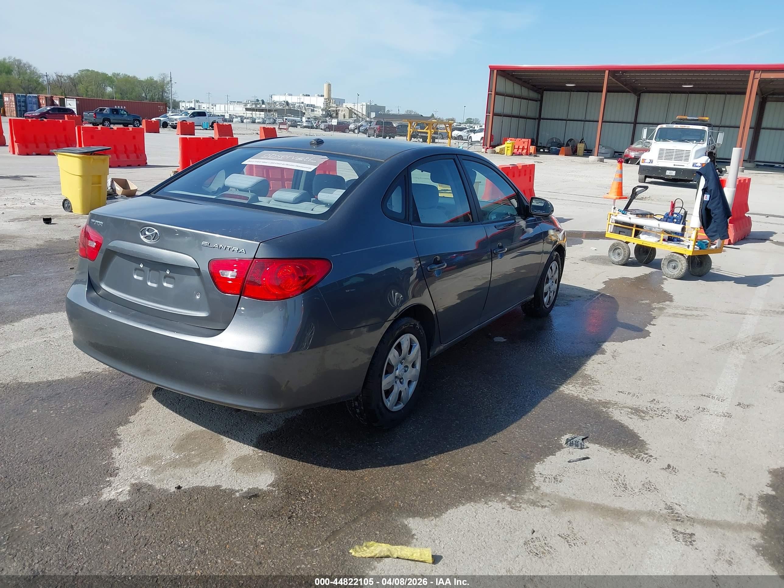 2008 Hyundai Elantra Gls/se Gray vin: KMHDU46D28U283329