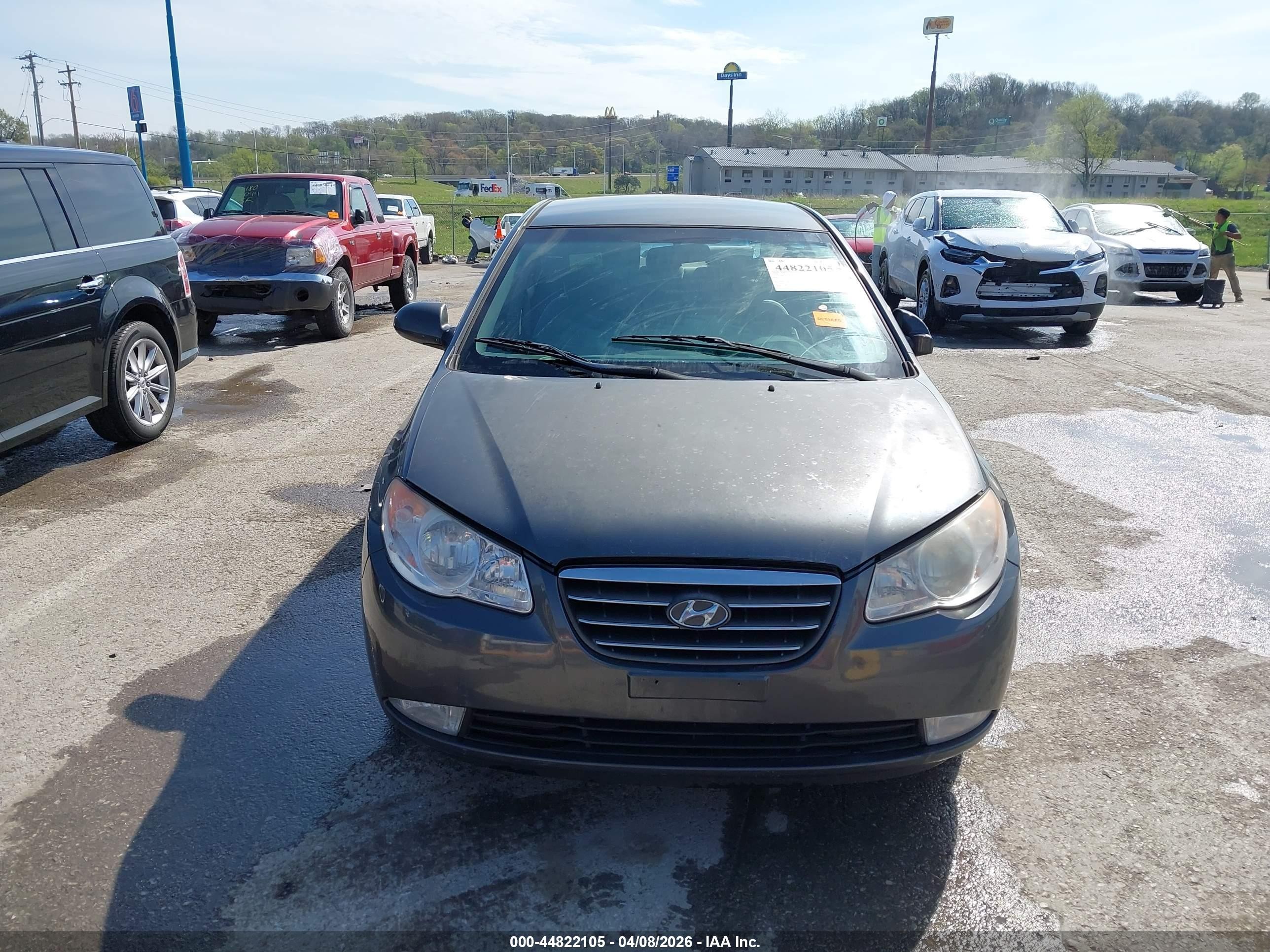 2008 Hyundai Elantra Gls/se Gray vin: KMHDU46D28U283329