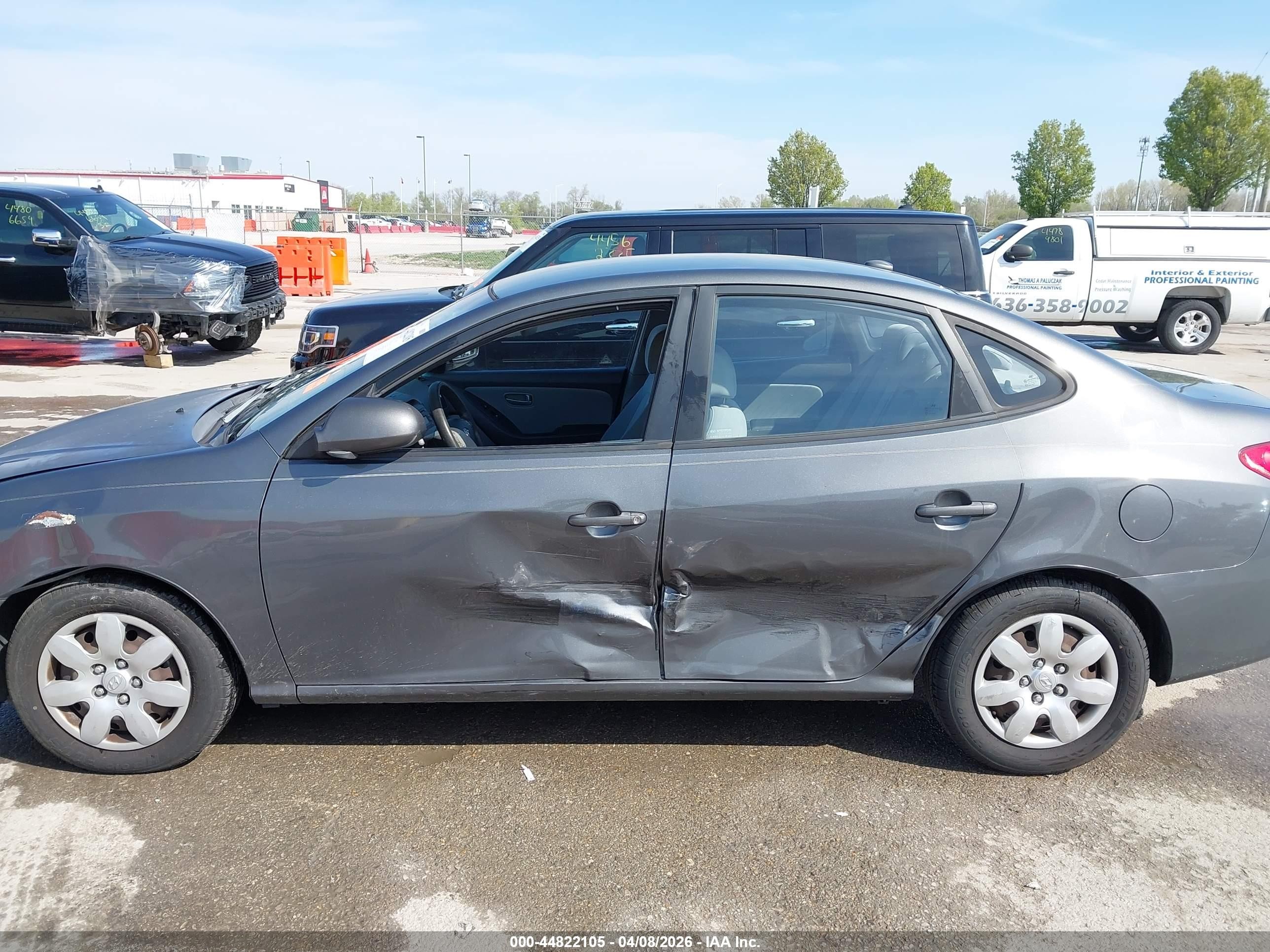 2008 Hyundai Elantra Gls/se Gray vin: KMHDU46D28U283329