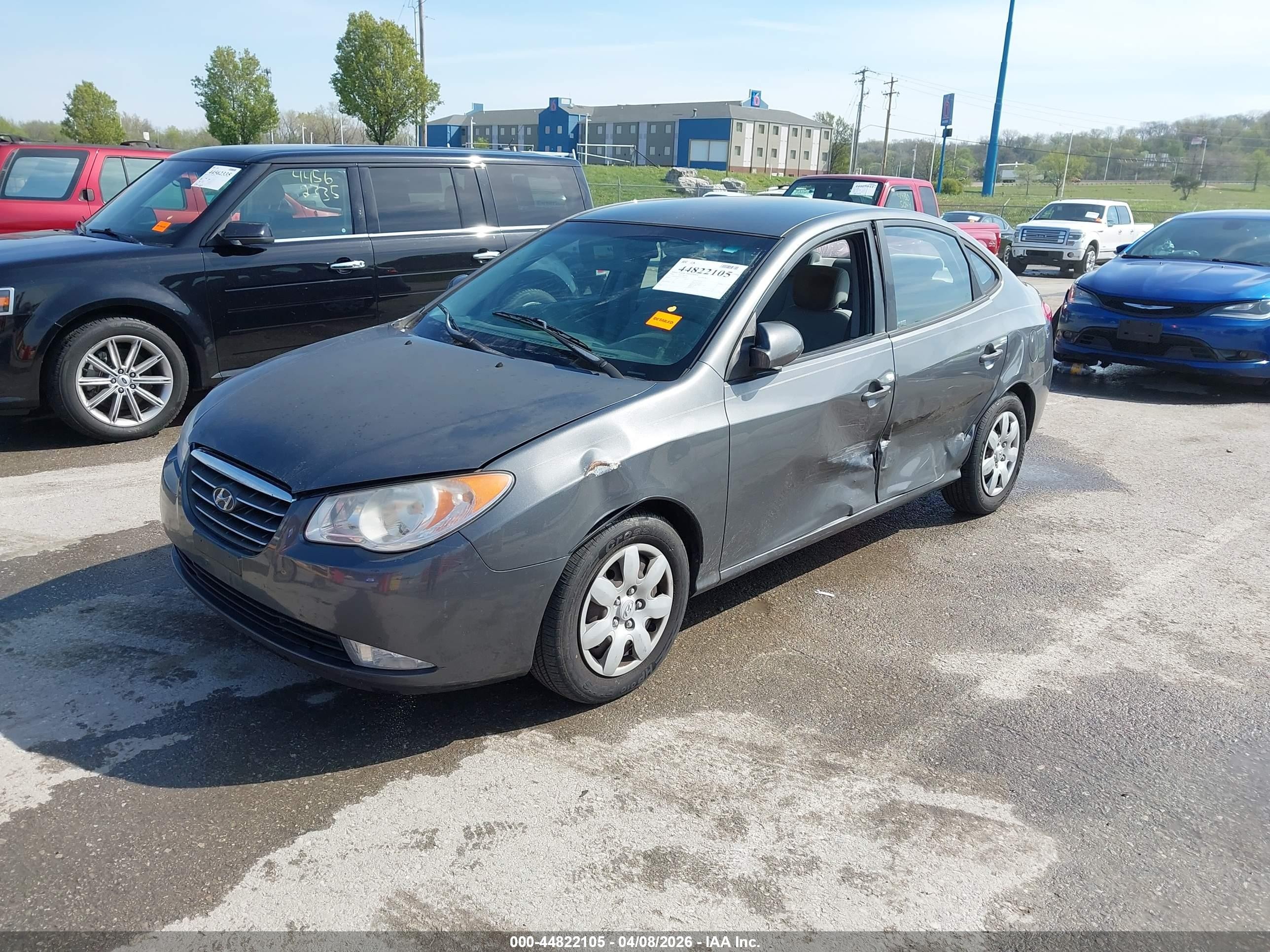 2008 Hyundai Elantra Gls/se Gray vin: KMHDU46D28U283329