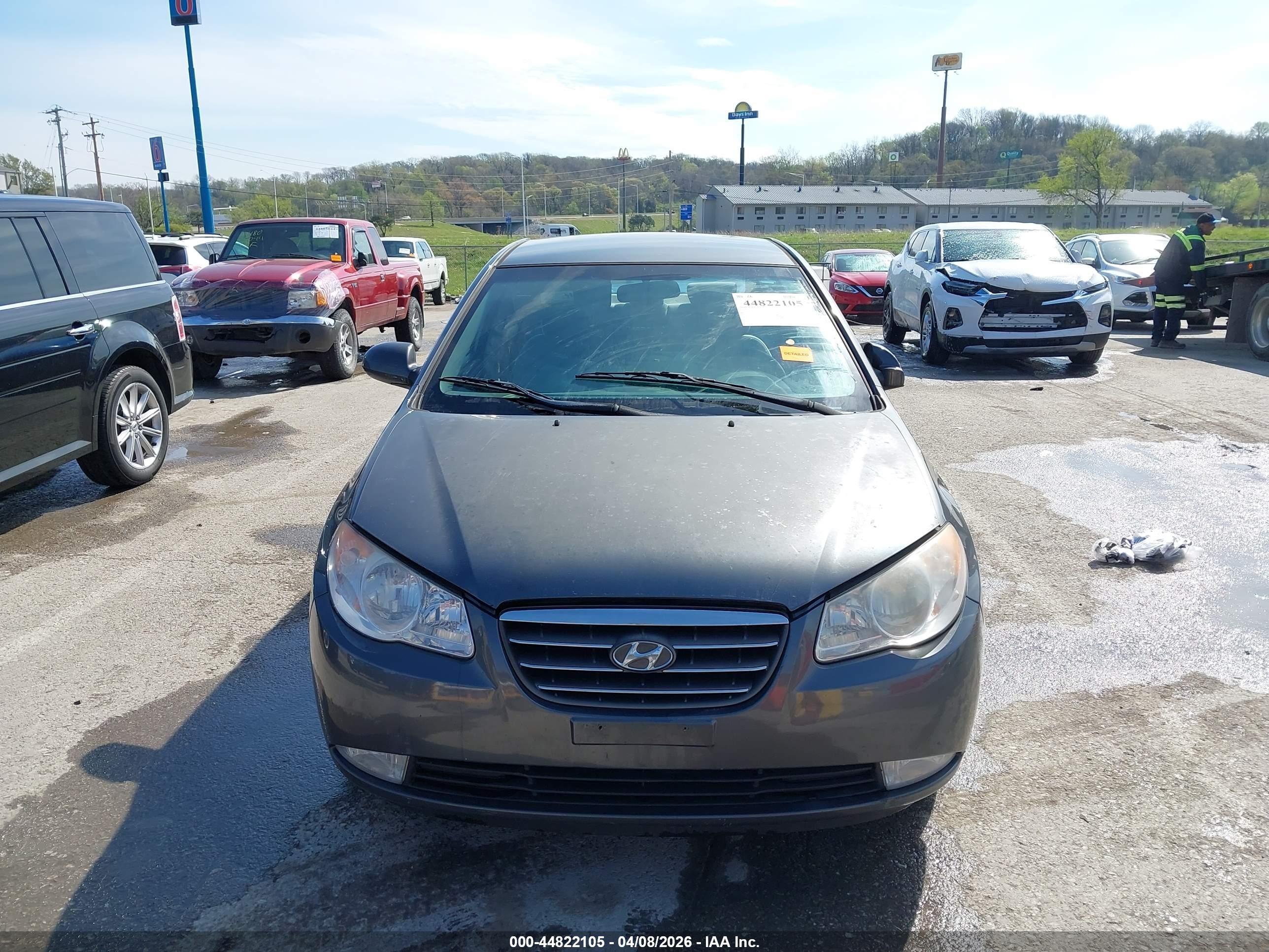 2008 Hyundai Elantra Gls/se Gray vin: KMHDU46D28U283329
