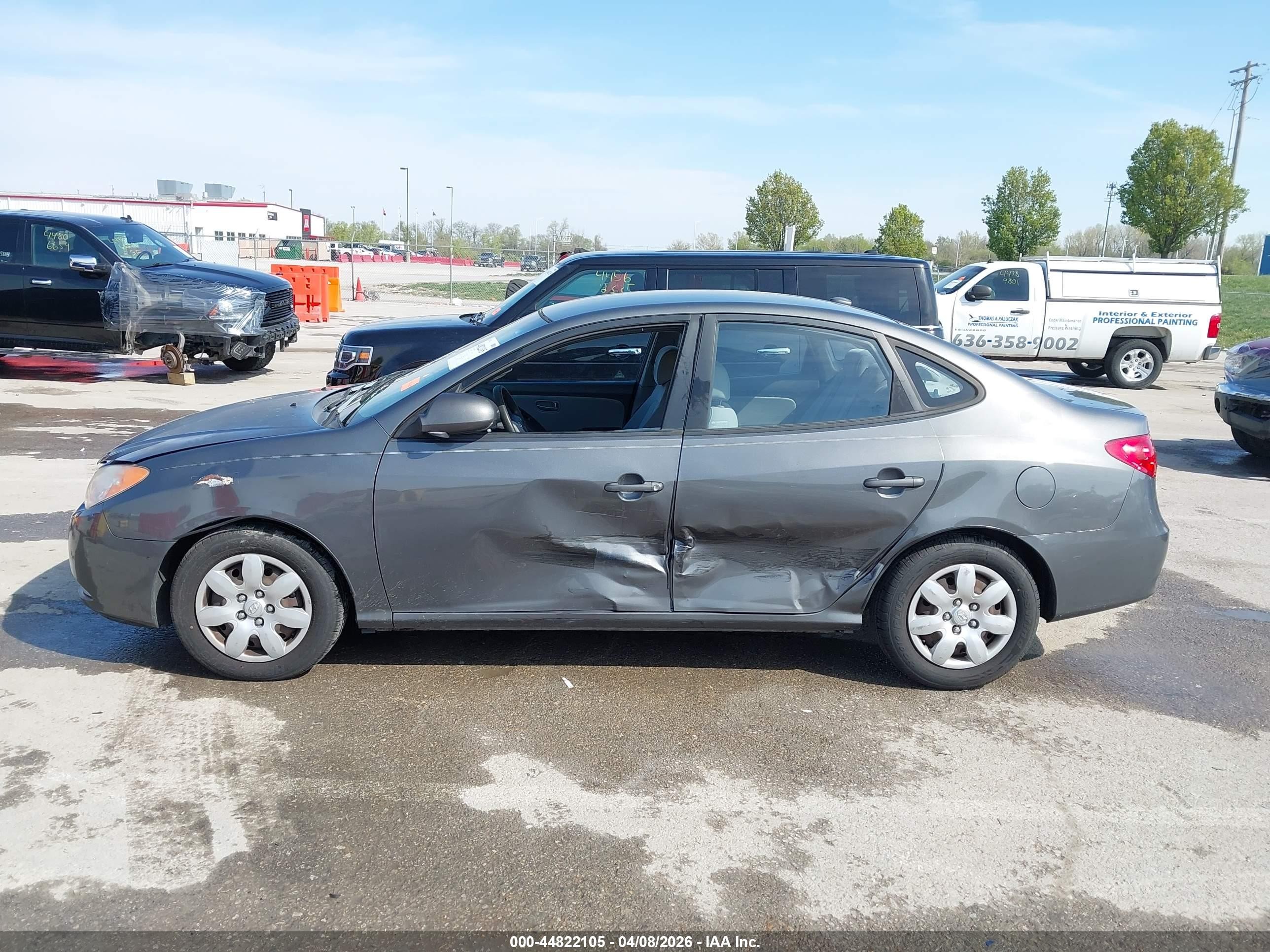 2008 Hyundai Elantra Gls/se Gray vin: KMHDU46D28U283329
