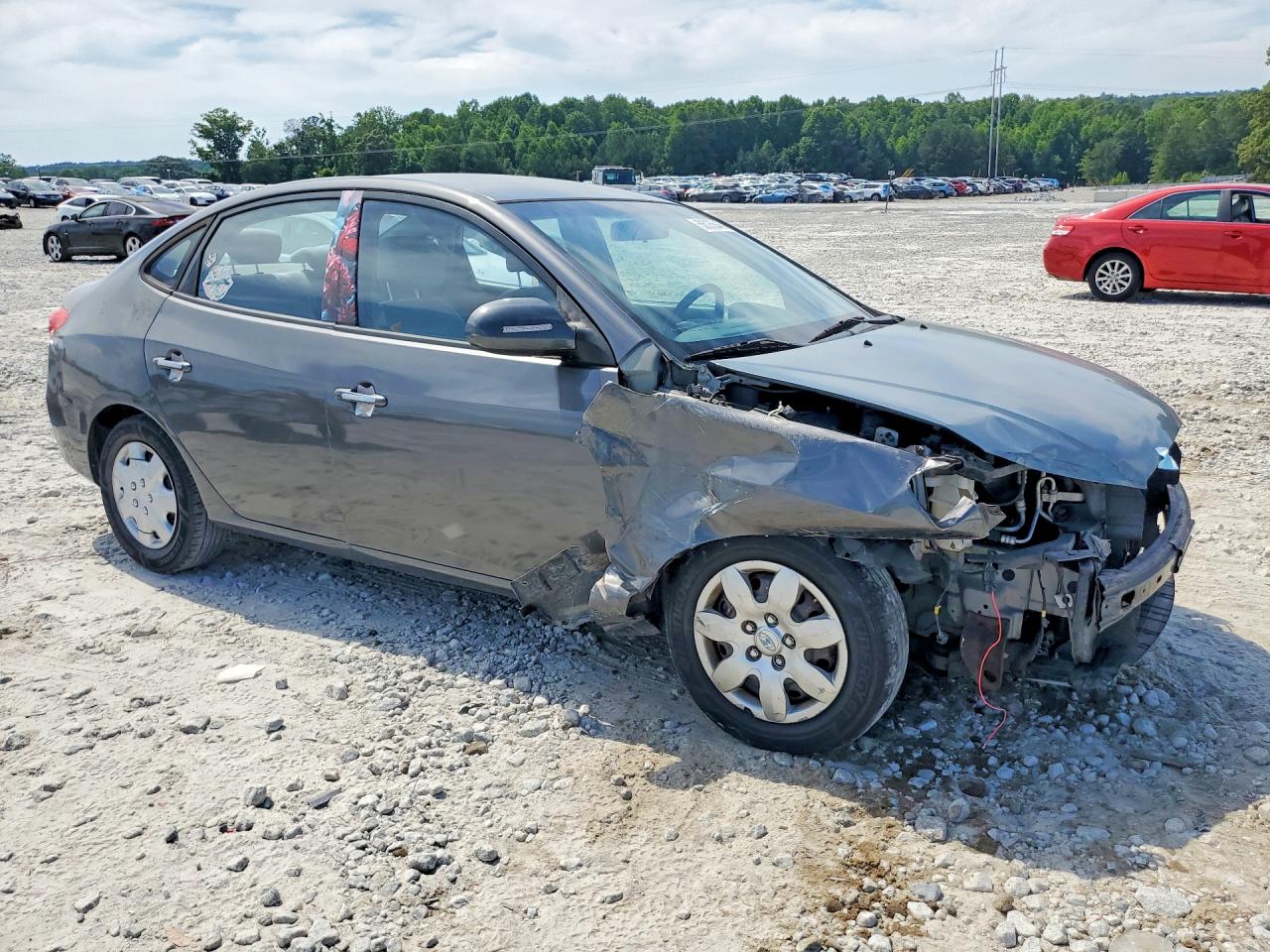 2008 Hyundai Elantra Gls Gray vin: KMHDU46D28U313378