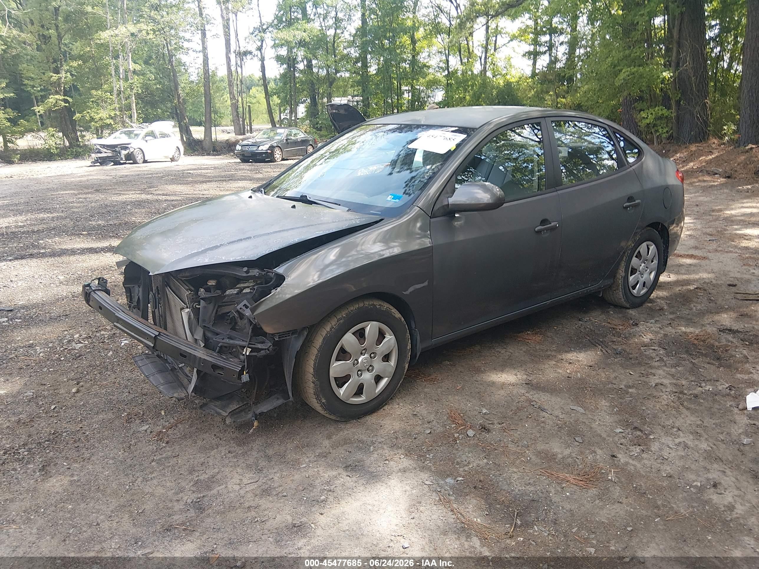 2008 Hyundai Elantra Gls/se Gray vin: KMHDU46D28U410032