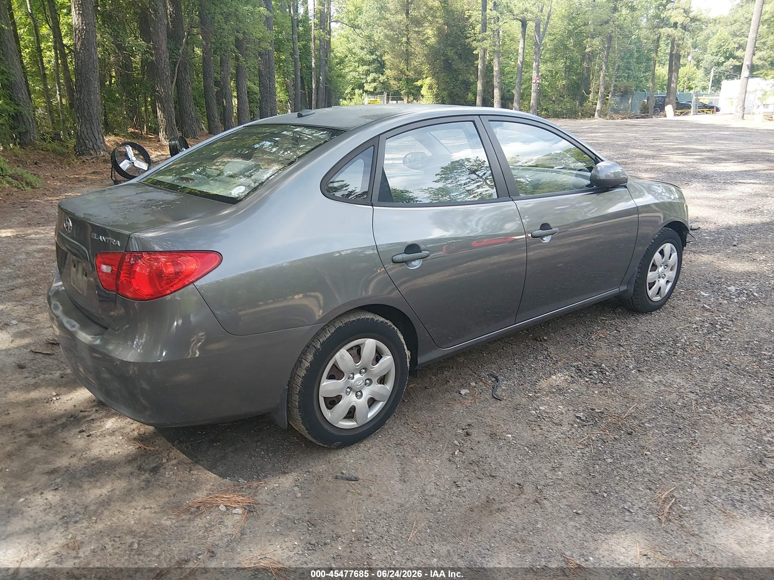 2008 Hyundai Elantra Gls/se Gray vin: KMHDU46D28U410032