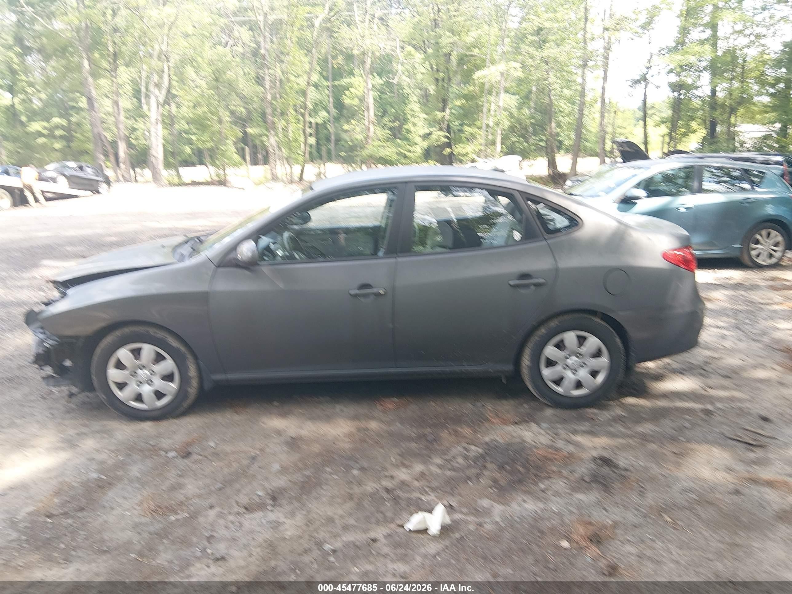2008 Hyundai Elantra Gls/se Gray vin: KMHDU46D28U410032
