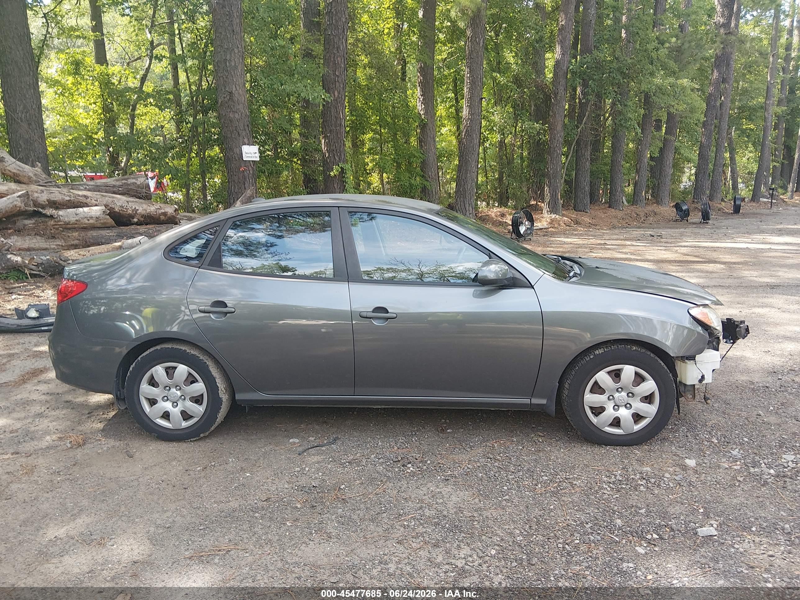 2008 Hyundai Elantra Gls/se Gray vin: KMHDU46D28U410032