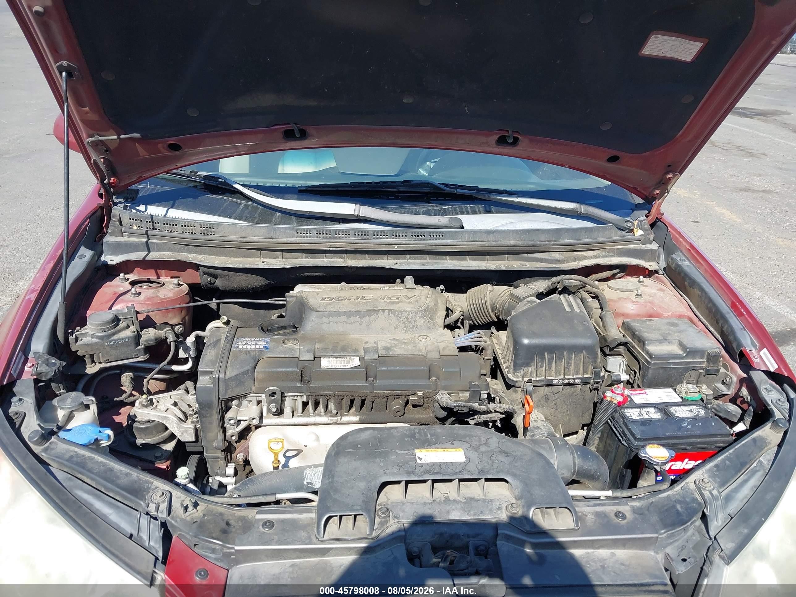 2008 Hyundai Elantra Gls/se Красный vin: KMHDU46D28U413397