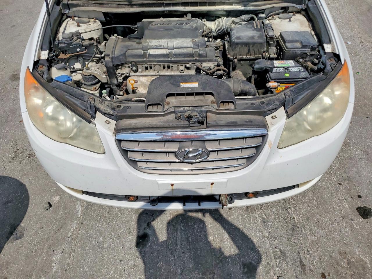 2008 Hyundai Elantra Gls White vin: KMHDU46D28U430989