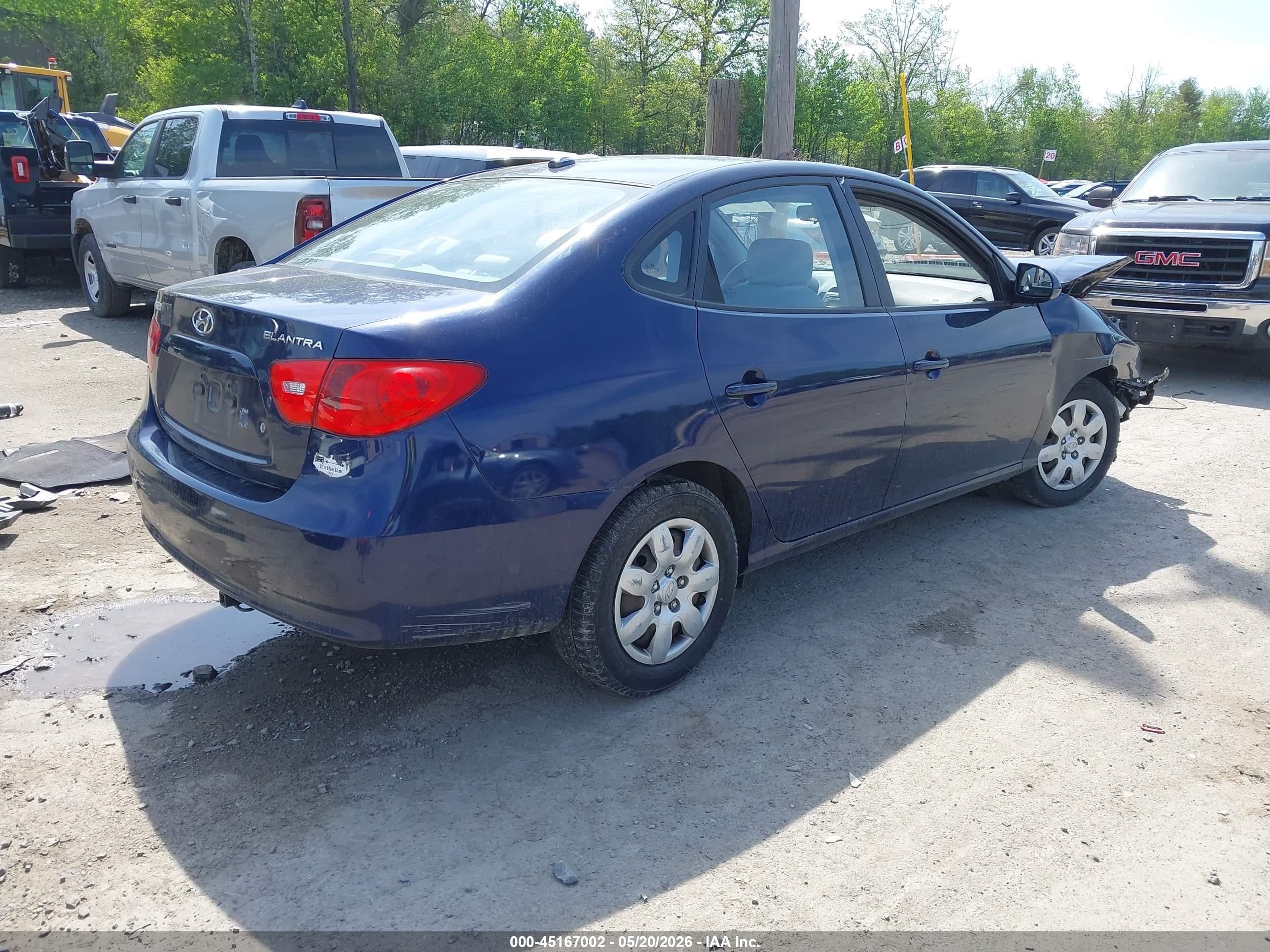 2008 Hyundai Elantra Gls/se Blue vin: KMHDU46D28U461692