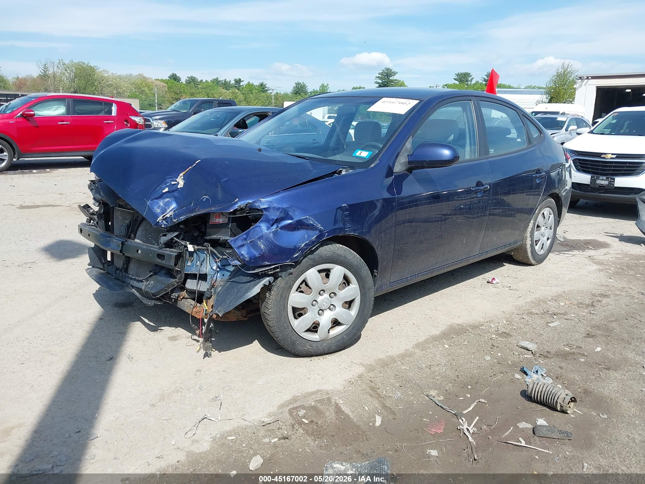 2008 Hyundai Elantra Gls/se Blue vin: KMHDU46D28U461692