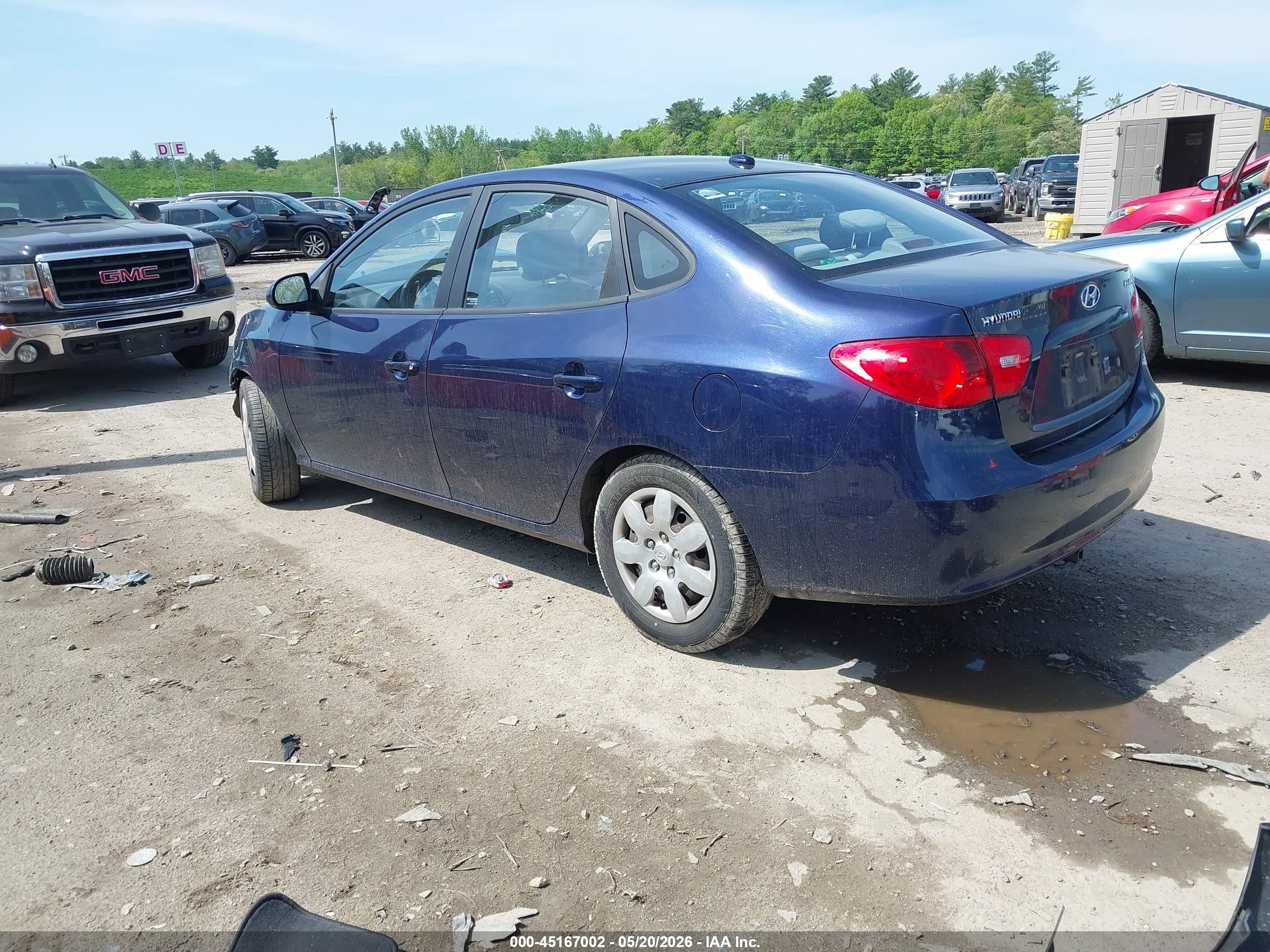 2008 Hyundai Elantra Gls/se Blue vin: KMHDU46D28U461692