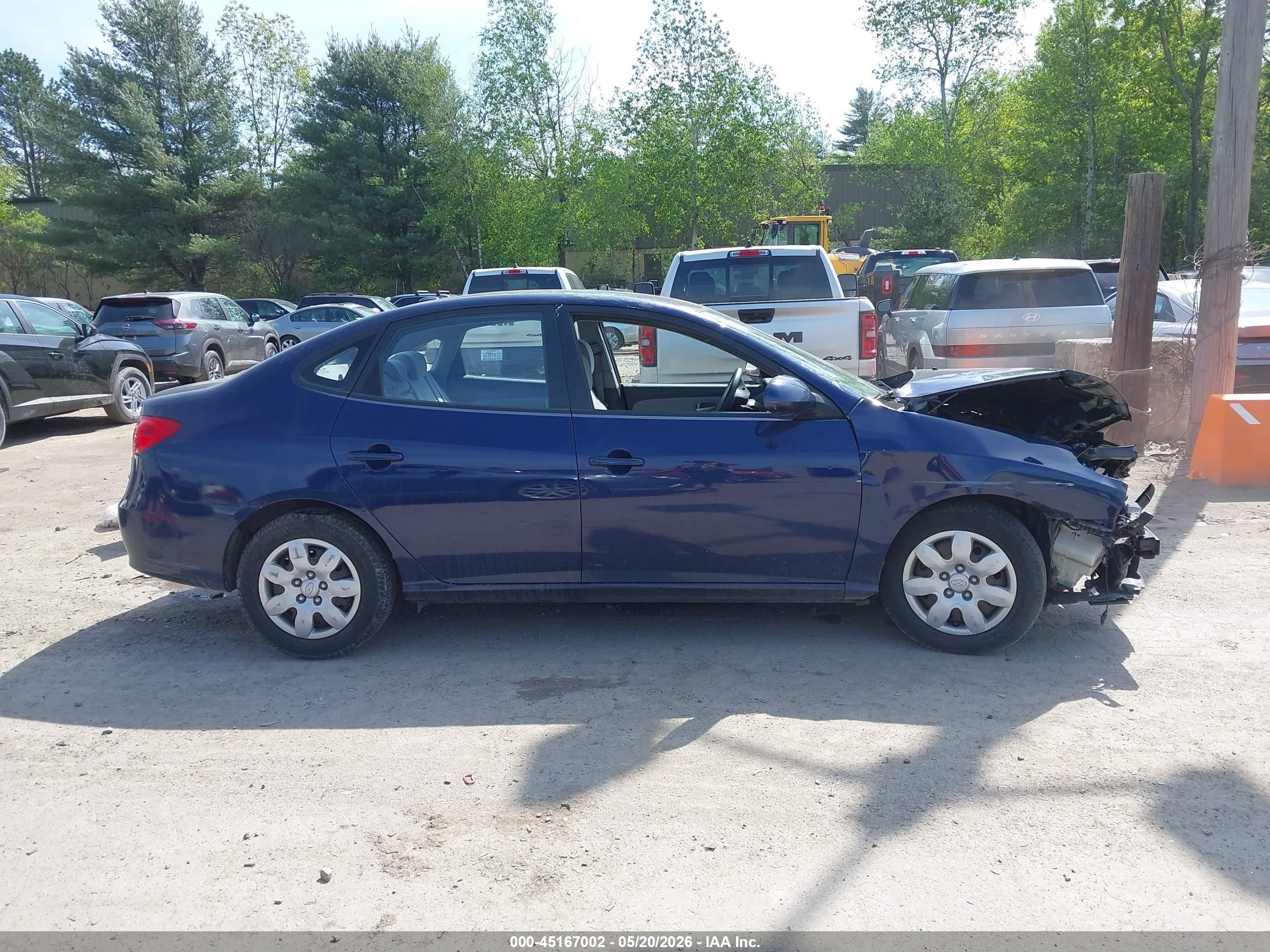 2008 Hyundai Elantra Gls/se Blue vin: KMHDU46D28U461692