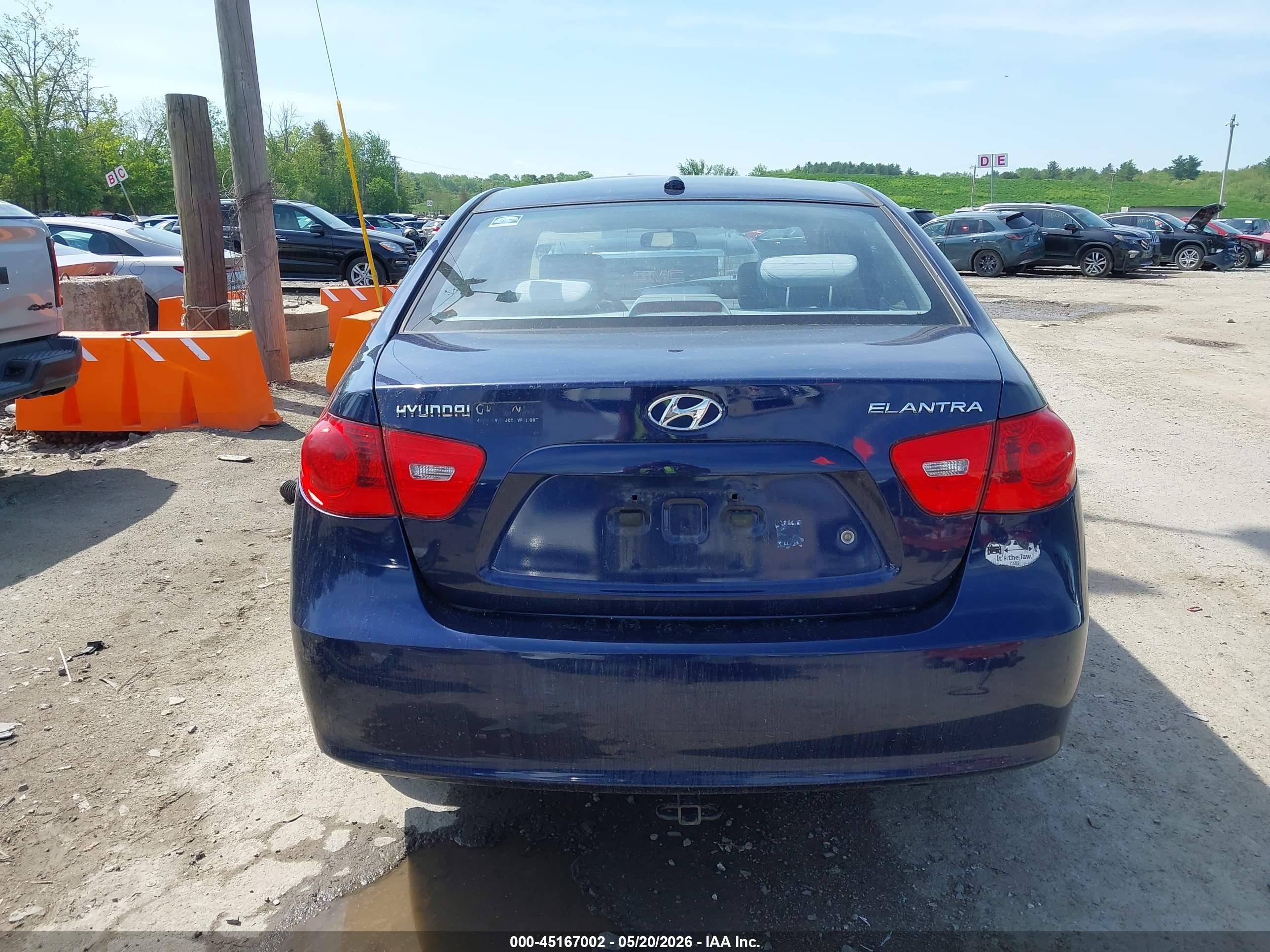 2008 Hyundai Elantra Gls/se Blue vin: KMHDU46D28U461692