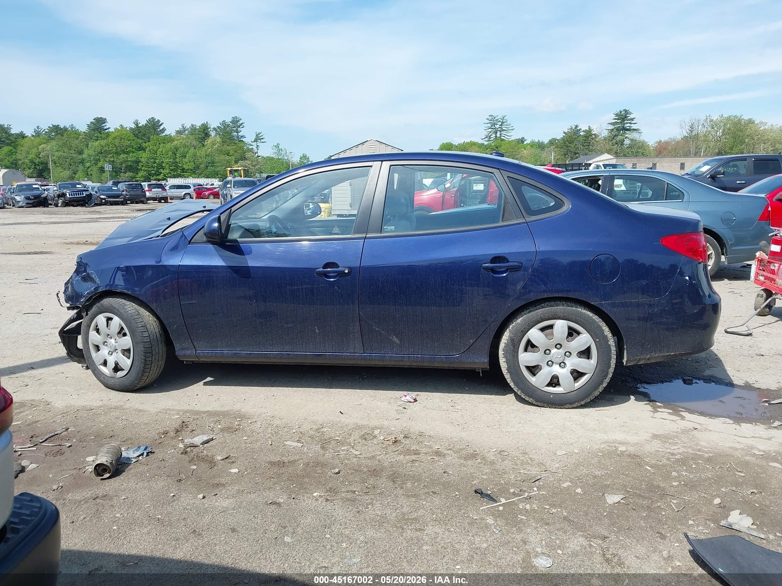 2008 Hyundai Elantra Gls/se Blue vin: KMHDU46D28U461692