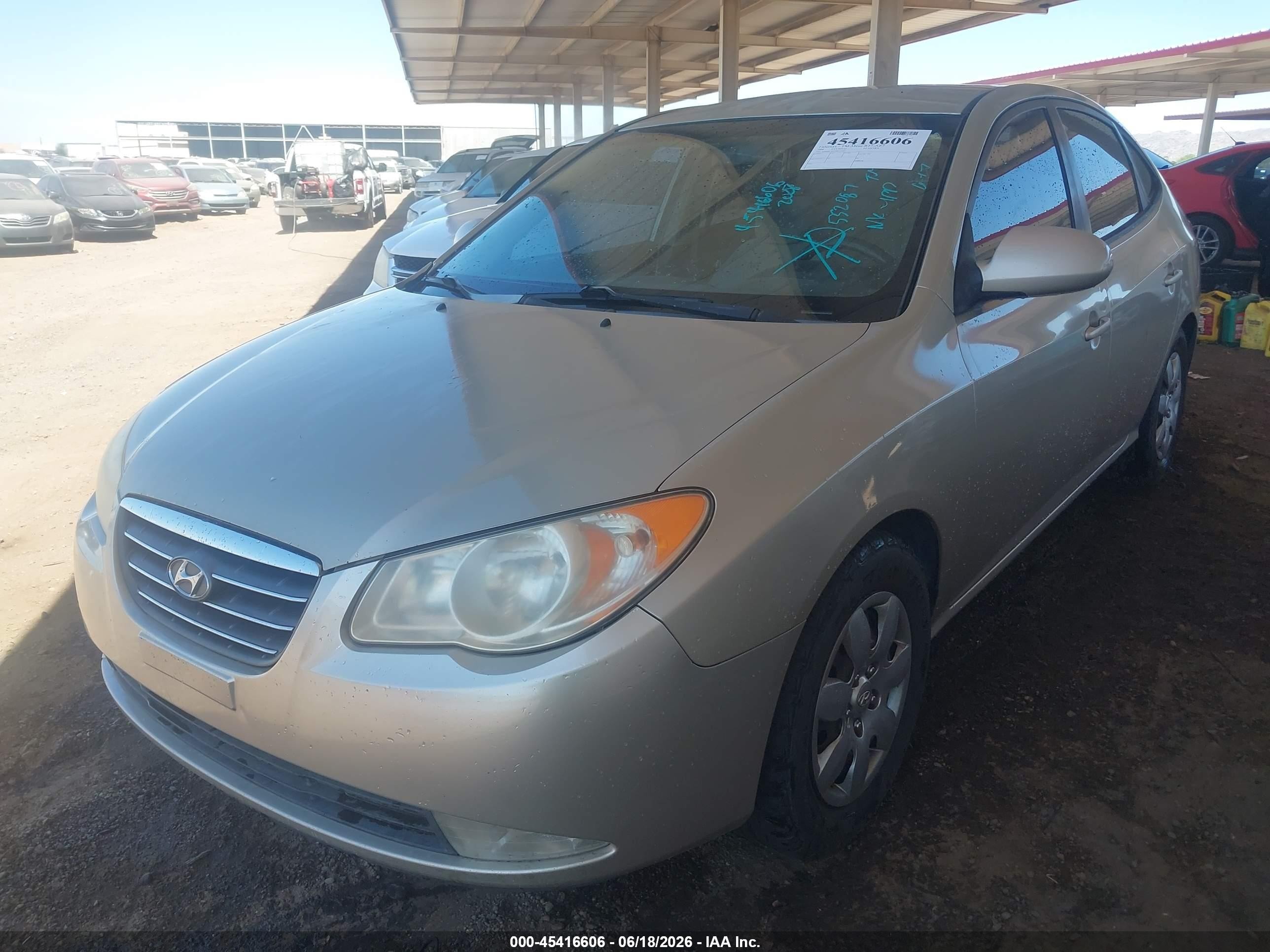 2008 Hyundai Elantra Gls/se Gray vin: KMHDU46D28U552087