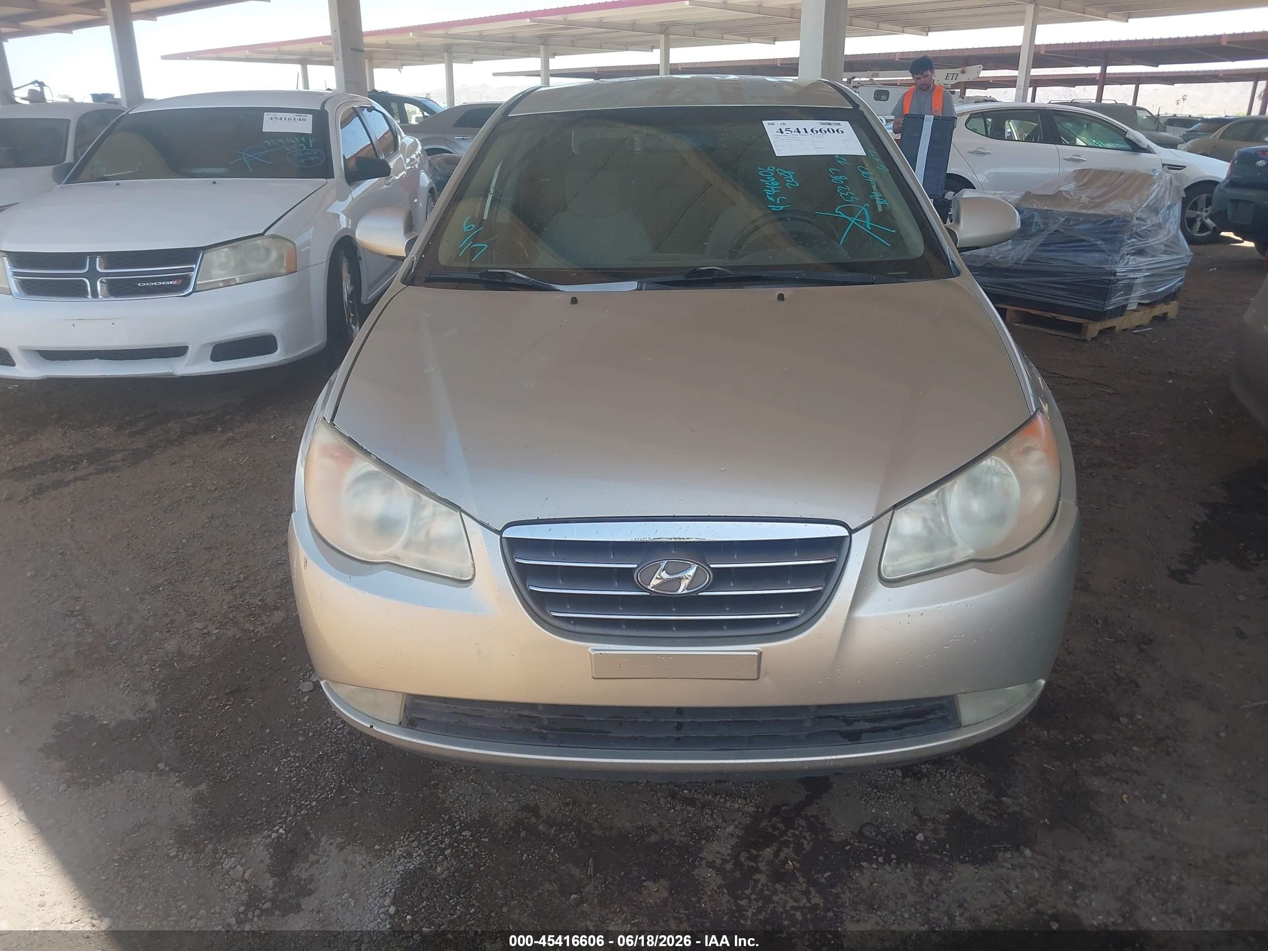 2008 Hyundai Elantra Gls/se Gray vin: KMHDU46D28U552087