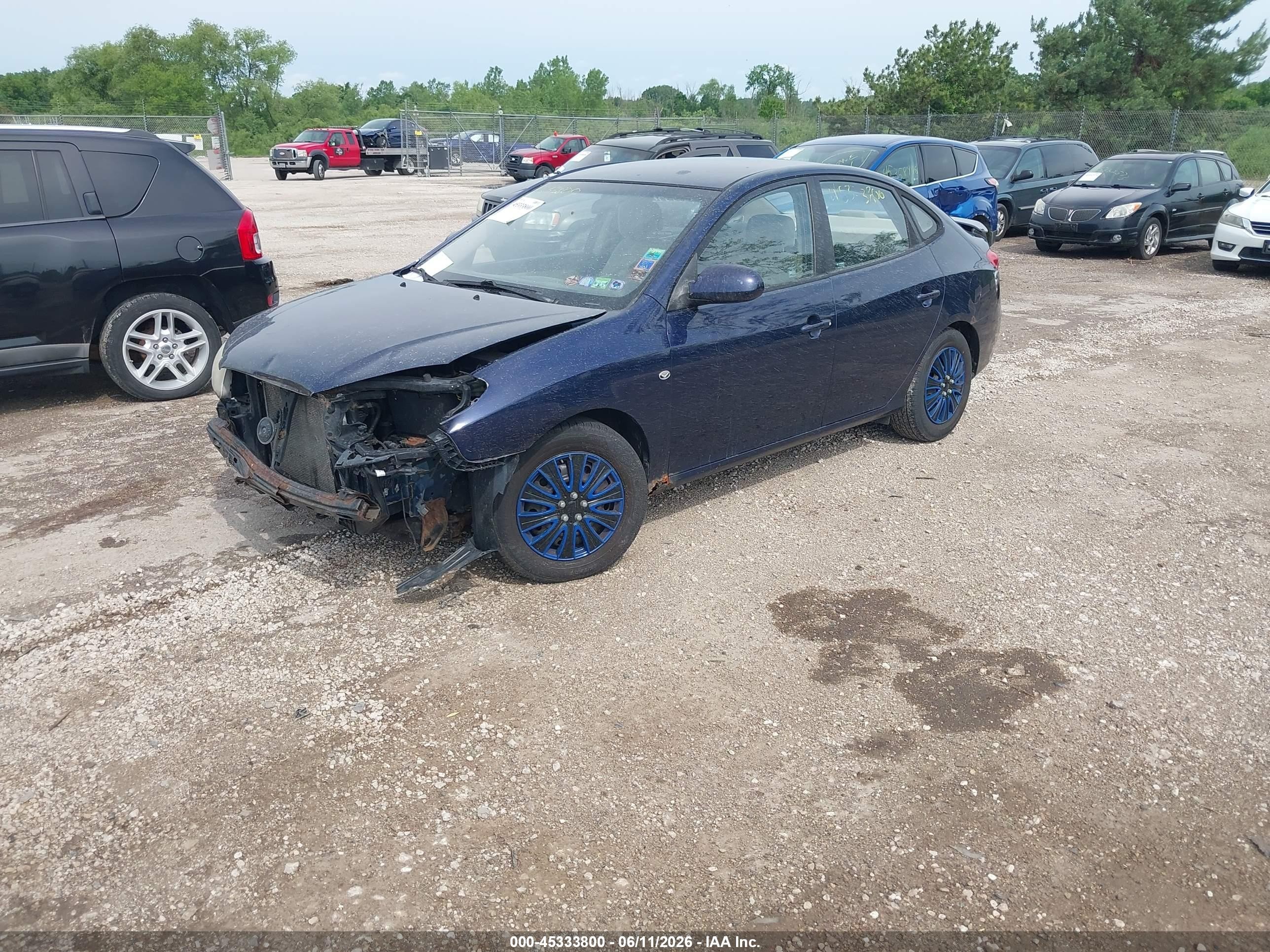 2008 Hyundai Elantra Gls/se Dark Blue vin: KMHDU46D28U577880
