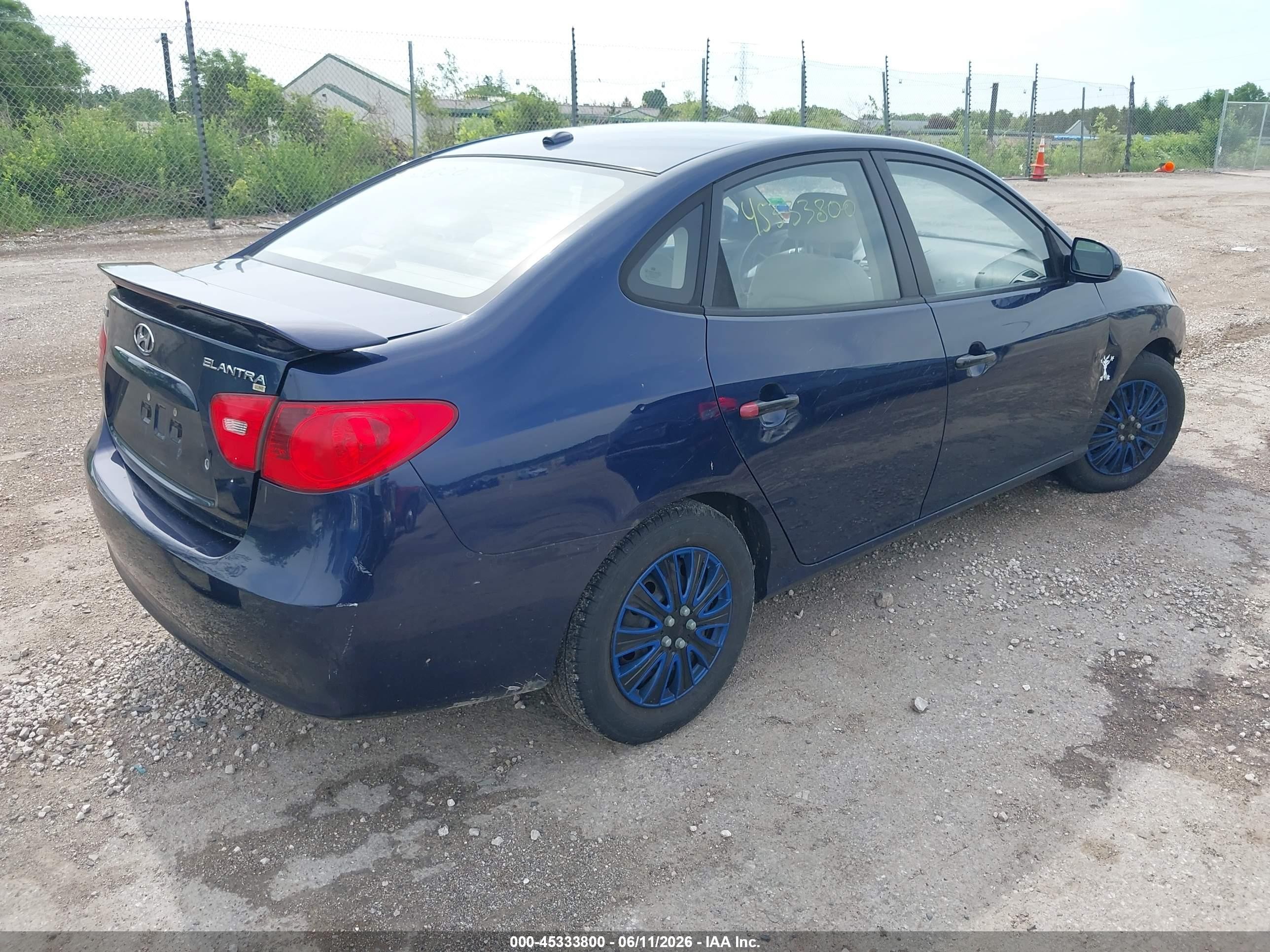 2008 Hyundai Elantra Gls/se Dark Blue vin: KMHDU46D28U577880