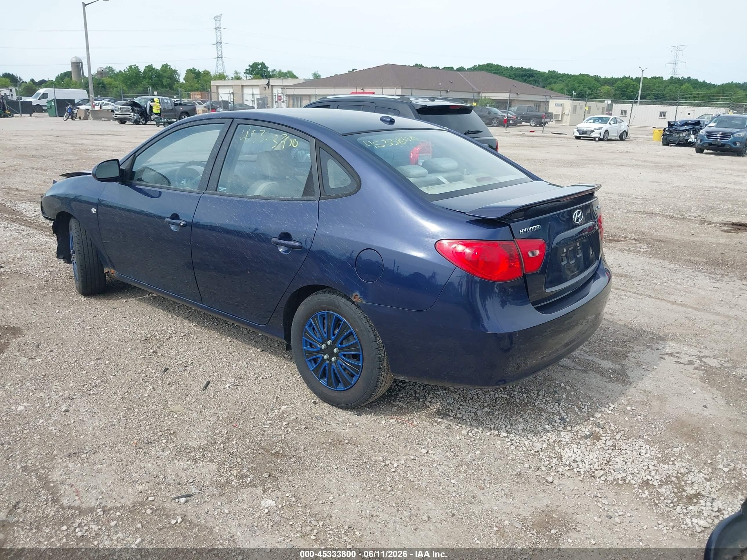 2008 Hyundai Elantra Gls/se Dark Blue vin: KMHDU46D28U577880