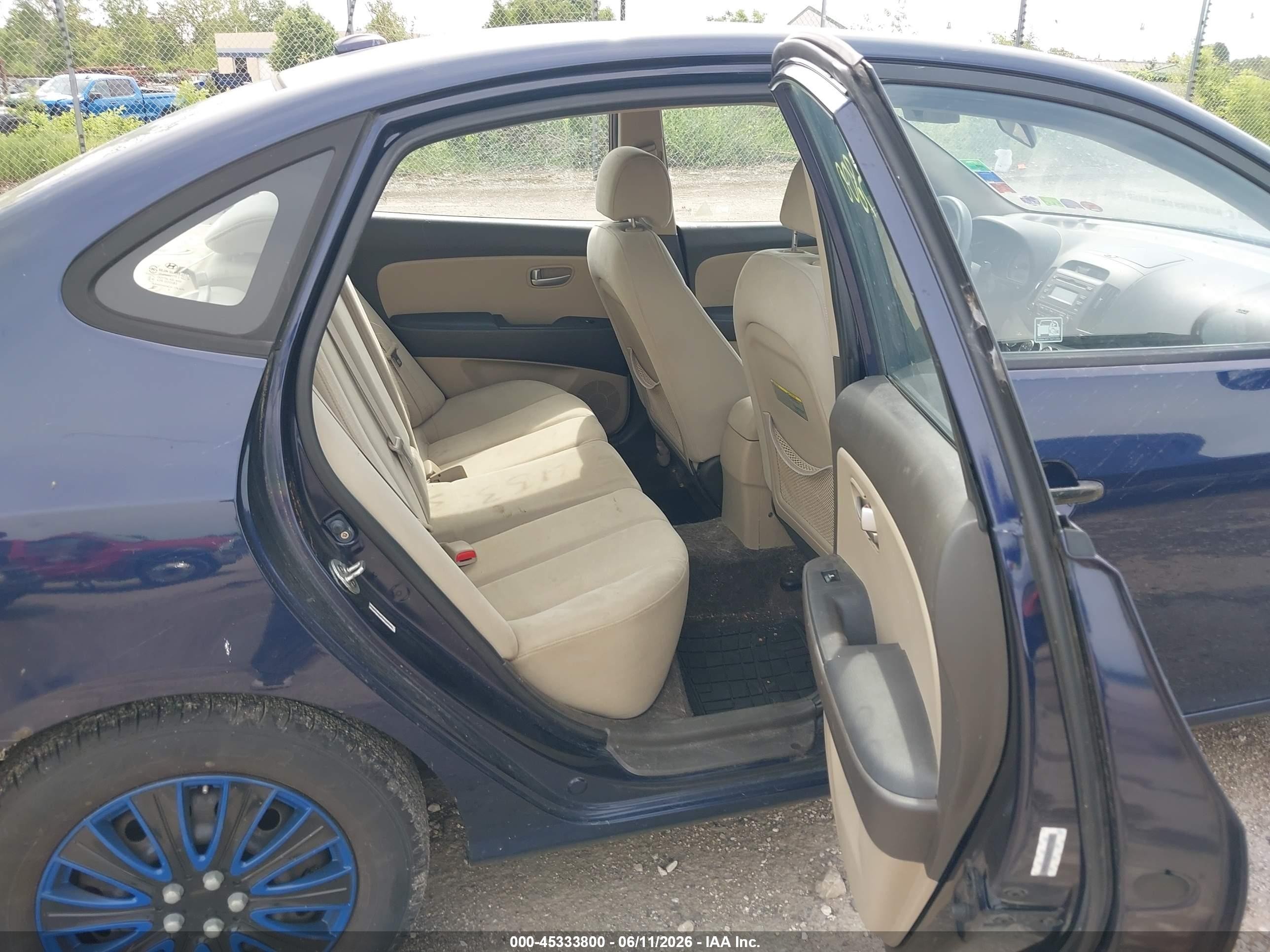 2008 Hyundai Elantra Gls/se Dark Blue vin: KMHDU46D28U577880