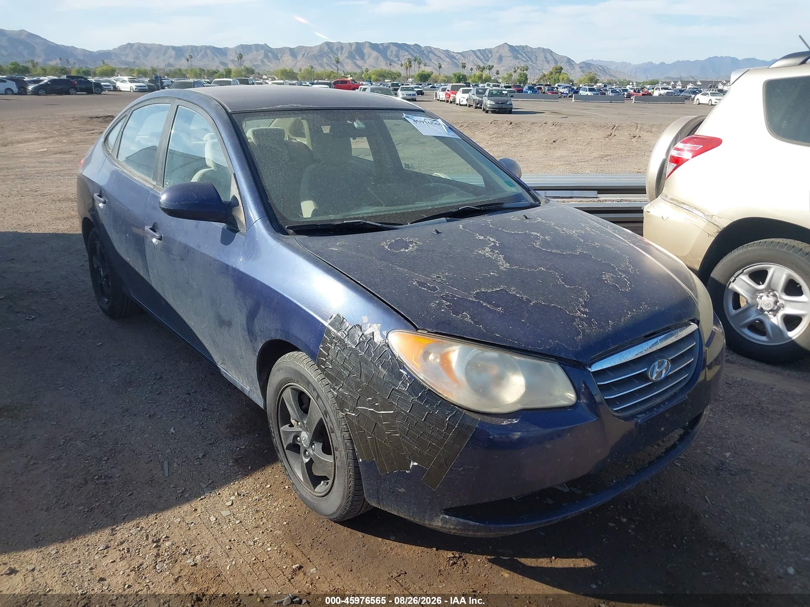2009 Hyundai Elantra Gls/se Blue vin: KMHDU46D29U621684
