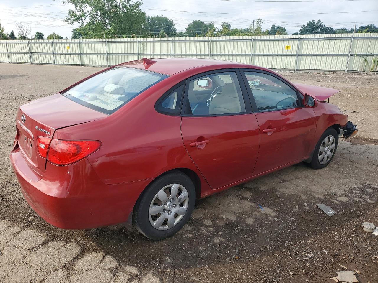 2009 Hyundai Elantra Gls Red vin: KMHDU46D29U681643