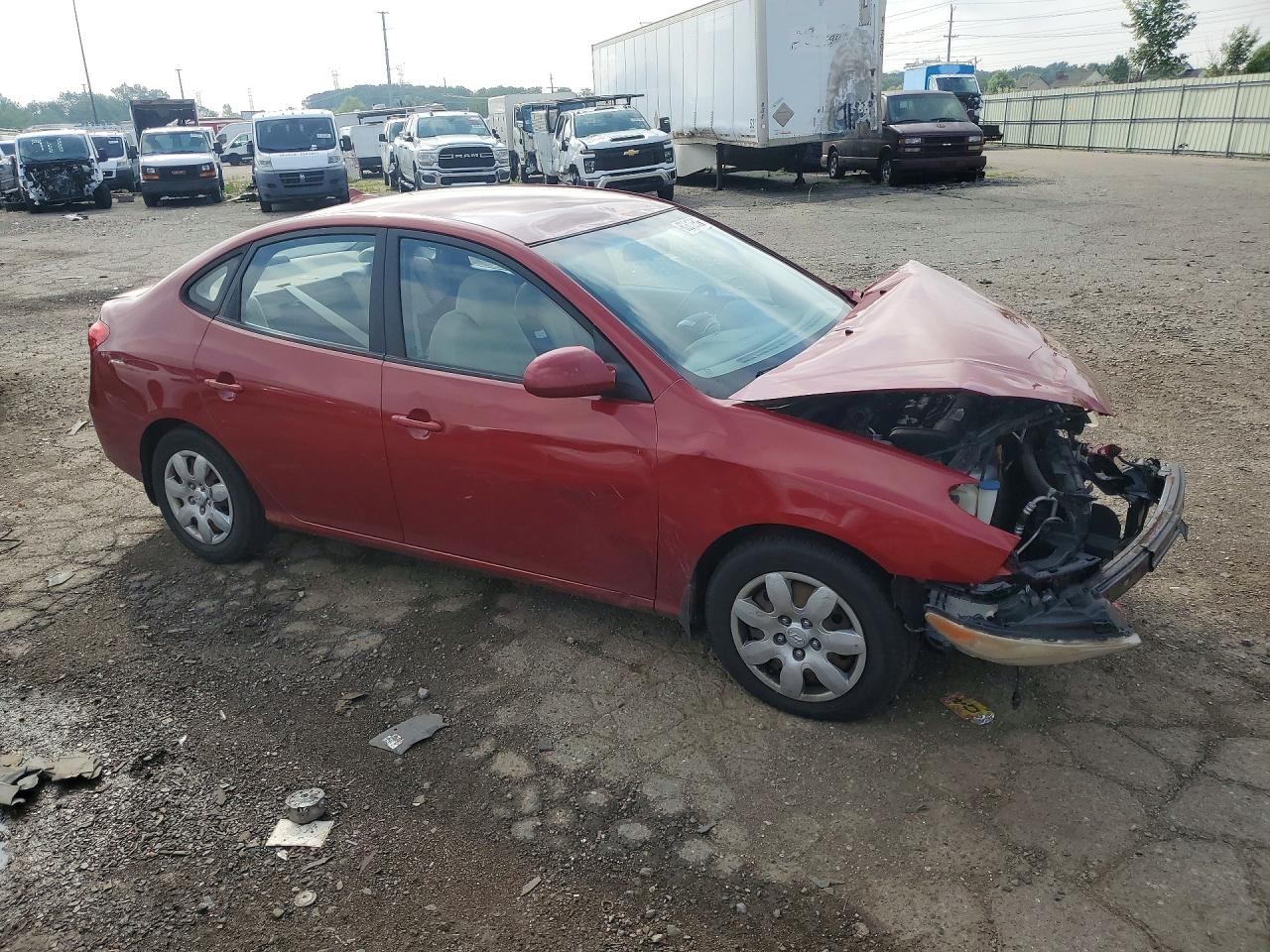2009 Hyundai Elantra Gls Red vin: KMHDU46D29U681643