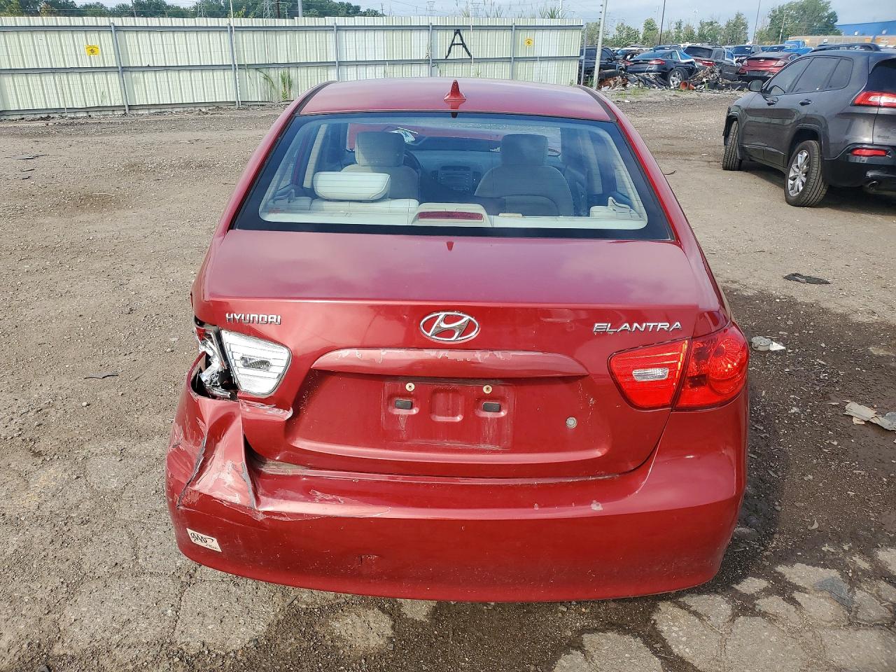 2009 Hyundai Elantra Gls Red vin: KMHDU46D29U681643