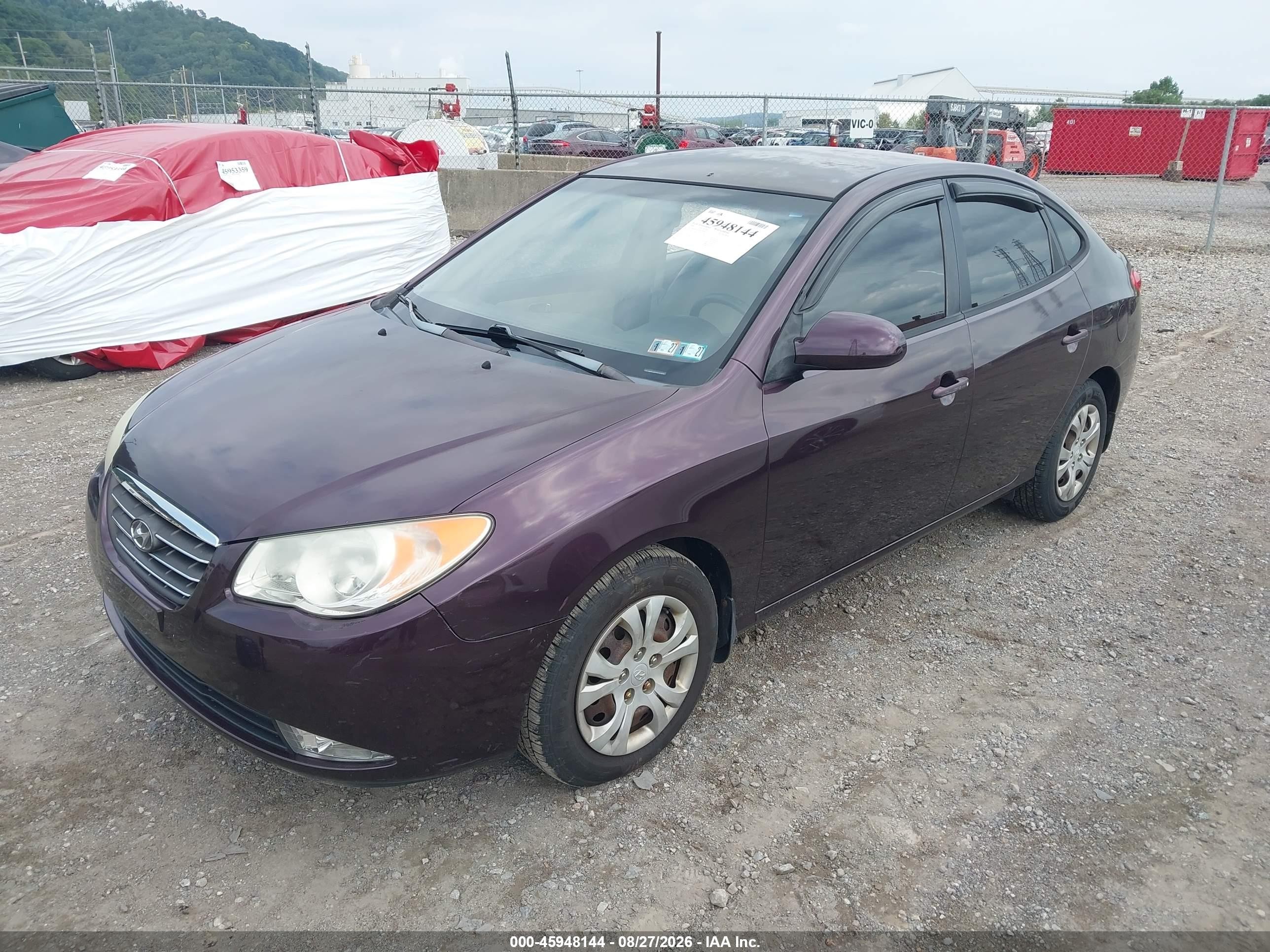 2009 Hyundai Elantra Gls Purple vin: KMHDU46D29U767972