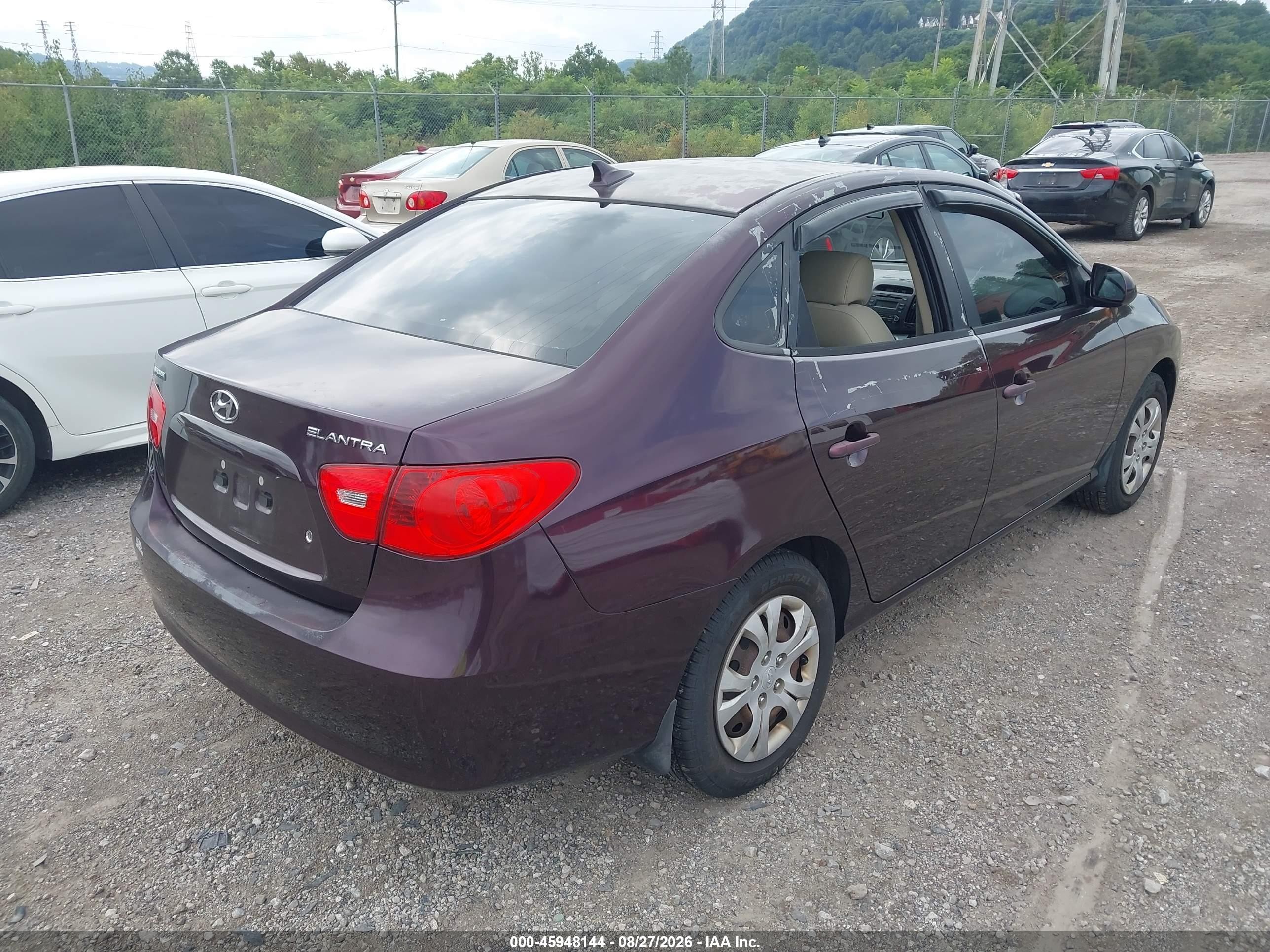 2009 Hyundai Elantra Gls Purple vin: KMHDU46D29U767972