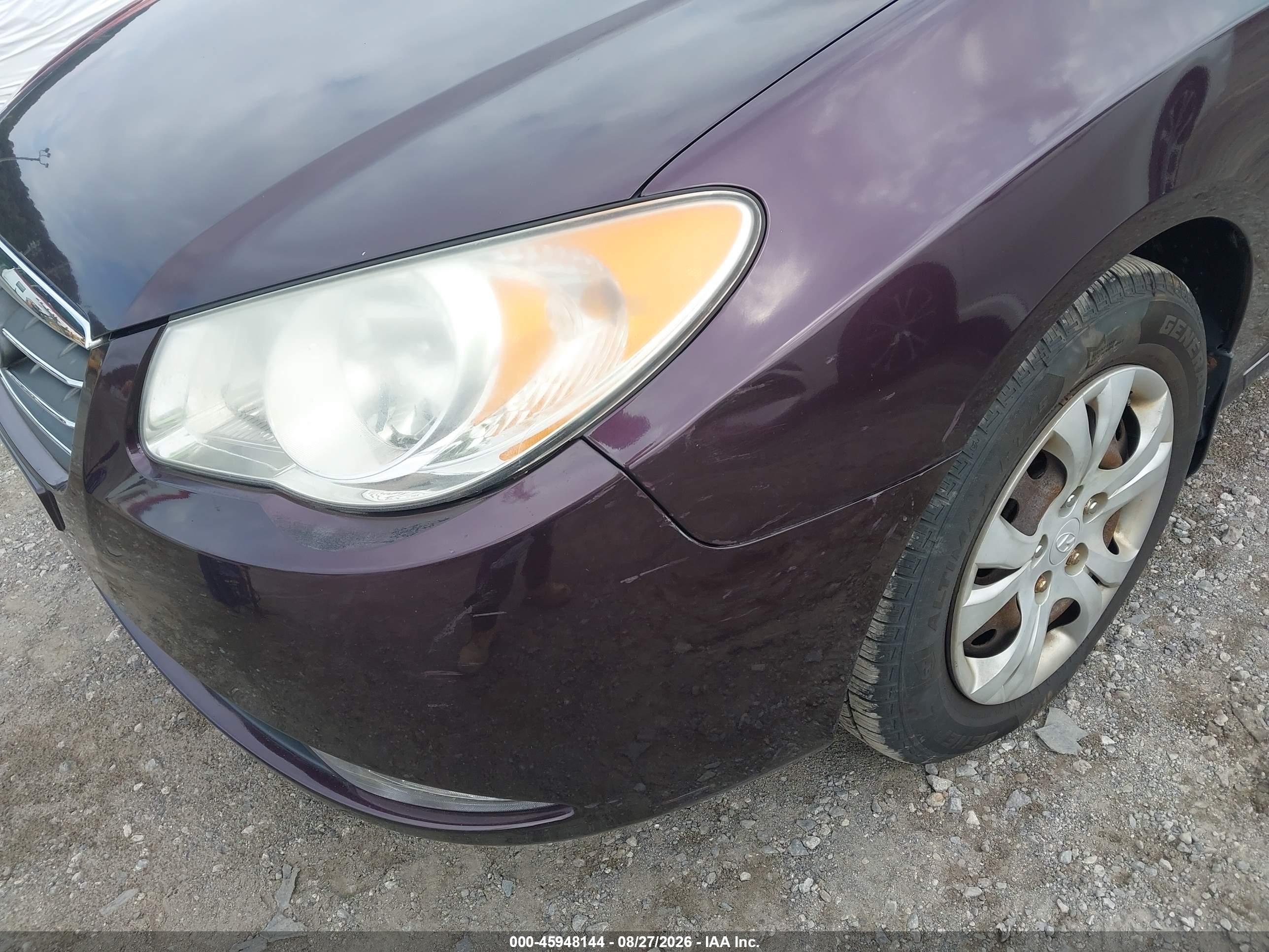 2009 Hyundai Elantra Gls Purple vin: KMHDU46D29U767972