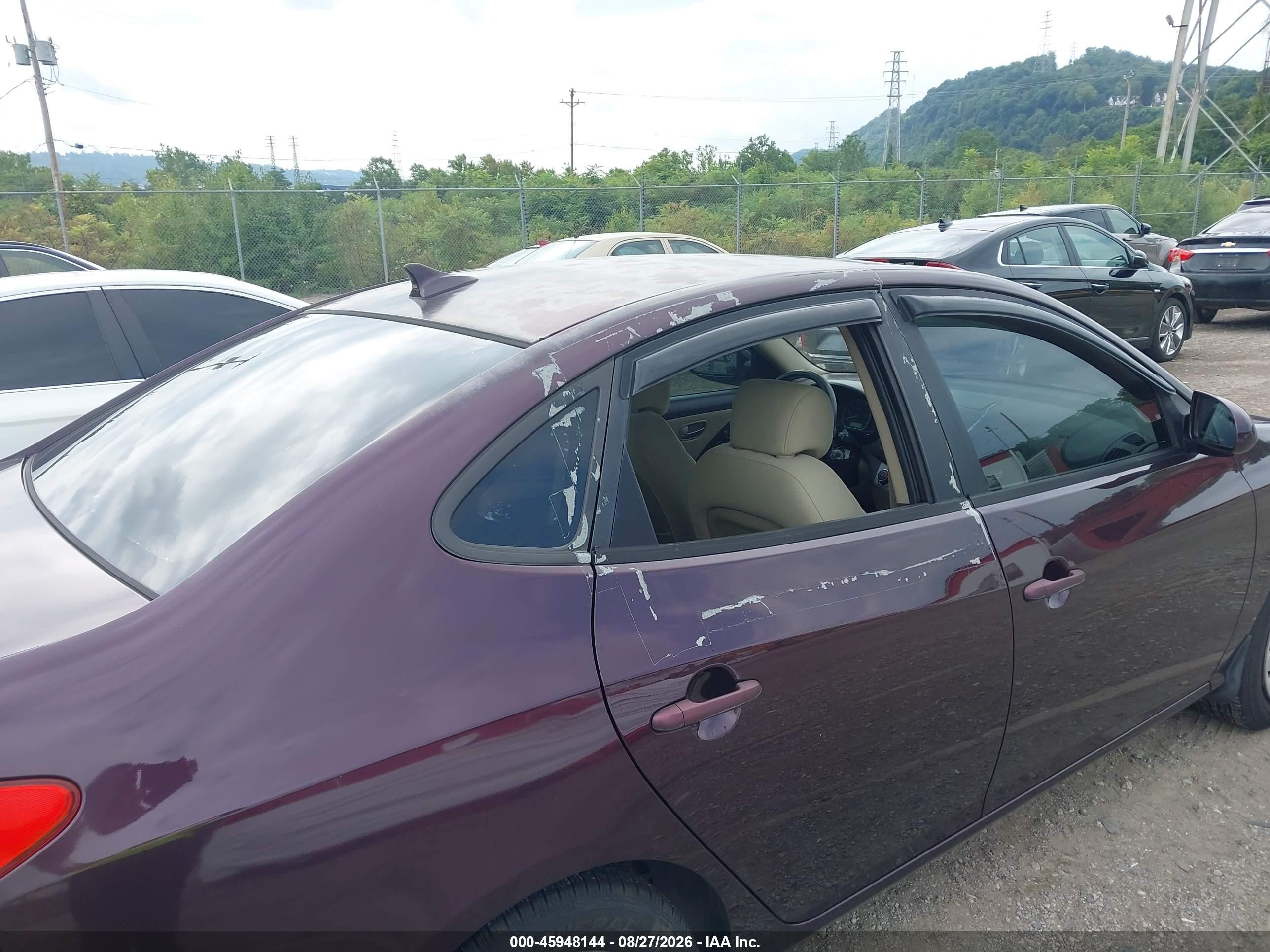 2009 Hyundai Elantra Gls Purple vin: KMHDU46D29U767972