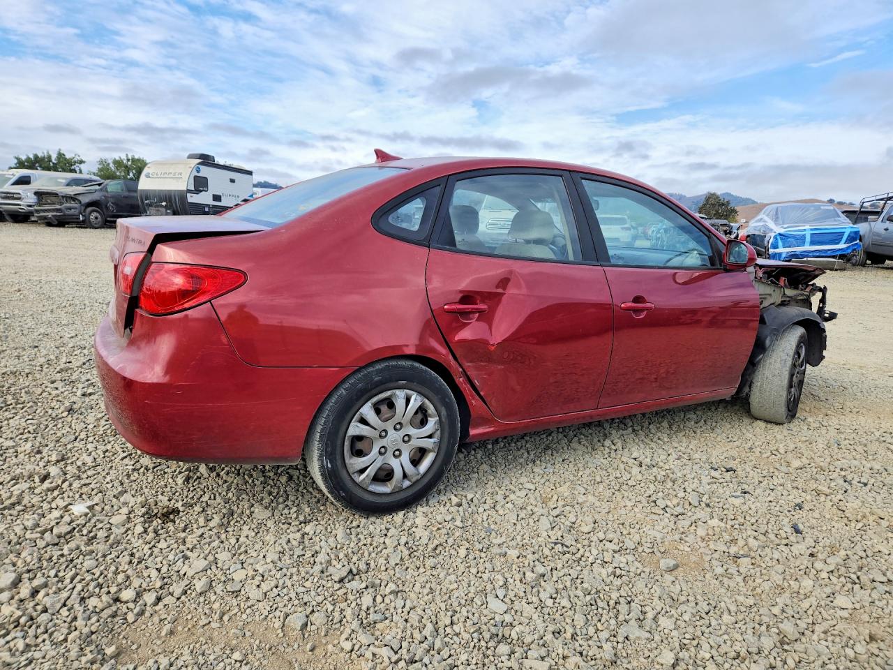 2009 Hyundai Elantra Gls Red vin: KMHDU46D29U814126