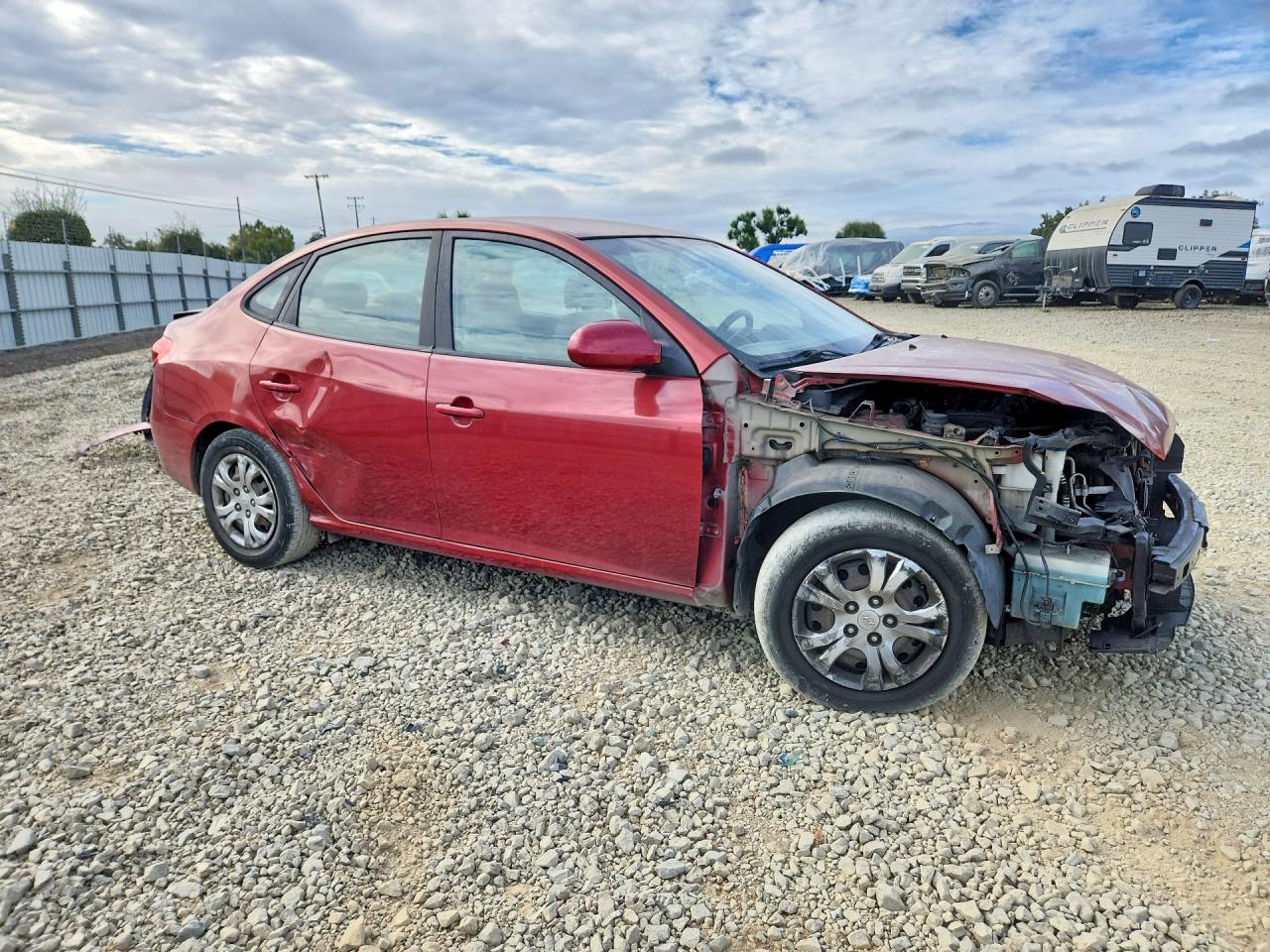 2009 Hyundai Elantra Gls Red vin: KMHDU46D29U814126