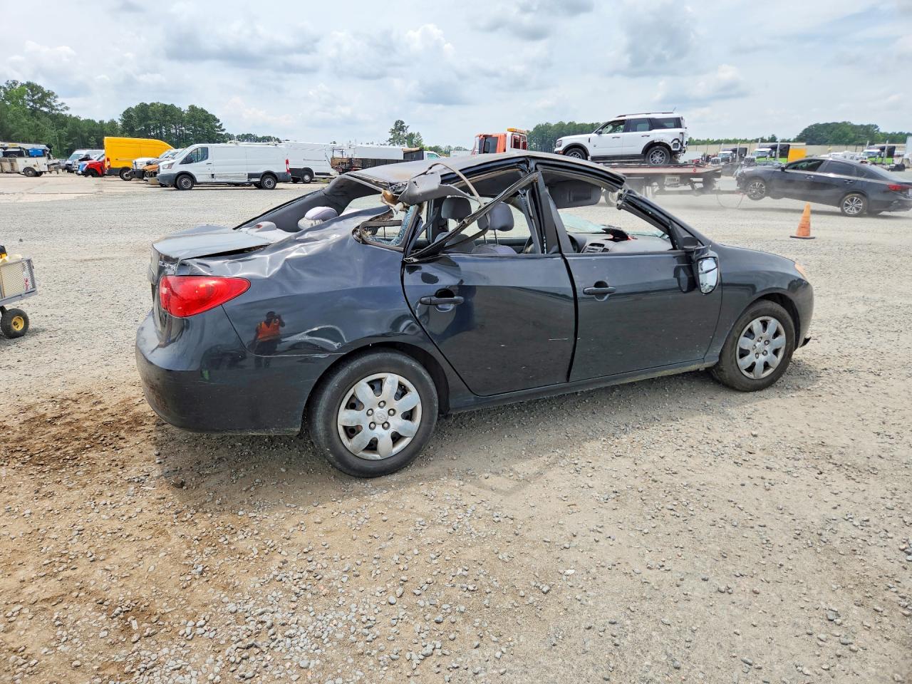 2007 Hyundai Elantra Gls Black vin: KMHDU46D37U019938