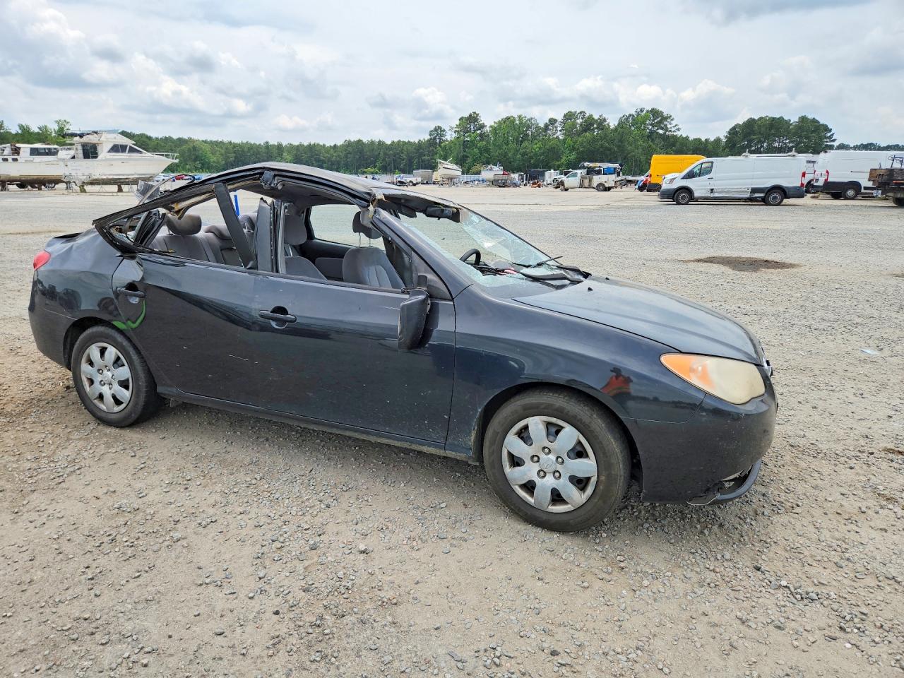 2007 Hyundai Elantra Gls Black vin: KMHDU46D37U019938