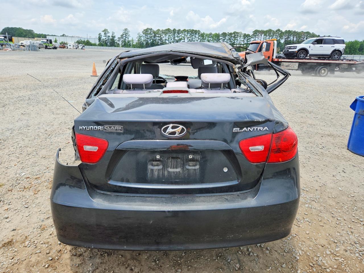 2007 Hyundai Elantra Gls Black vin: KMHDU46D37U019938