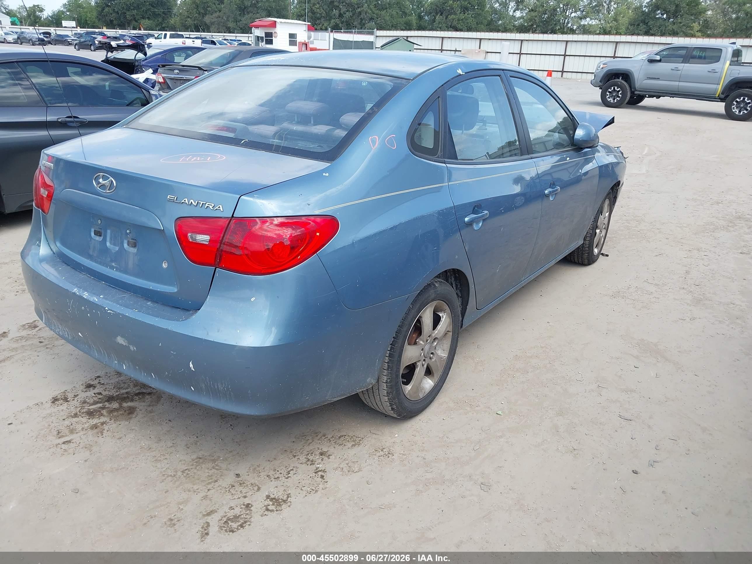 2007 Hyundai Elantra Gls/ltd/se Blue vin: KMHDU46D37U068542