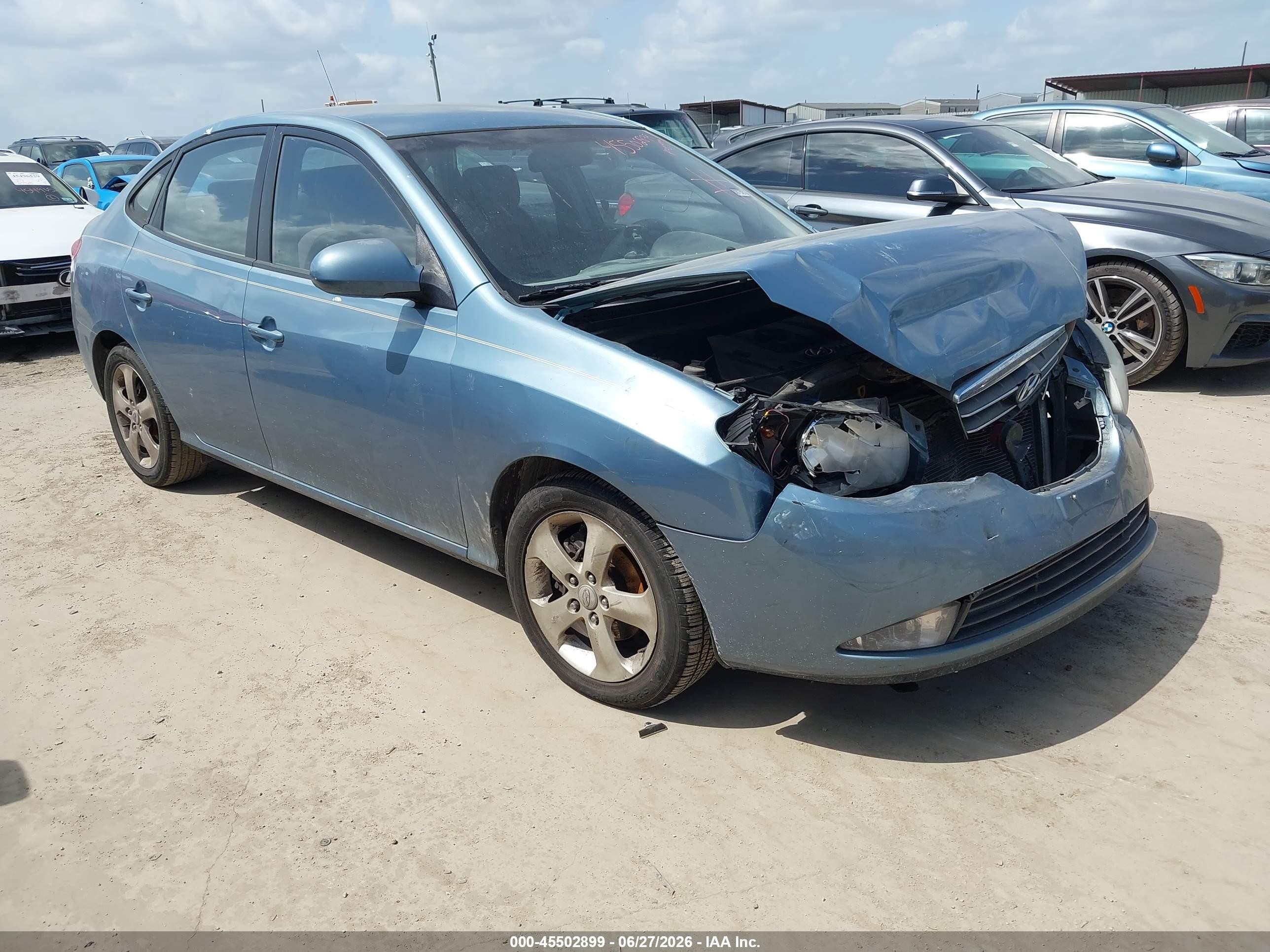 2007 Hyundai Elantra Gls/ltd/se Blue vin: KMHDU46D37U068542