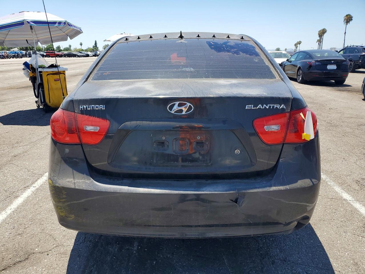 2007 Hyundai Elantra Gls Black vin: KMHDU46D37U113043