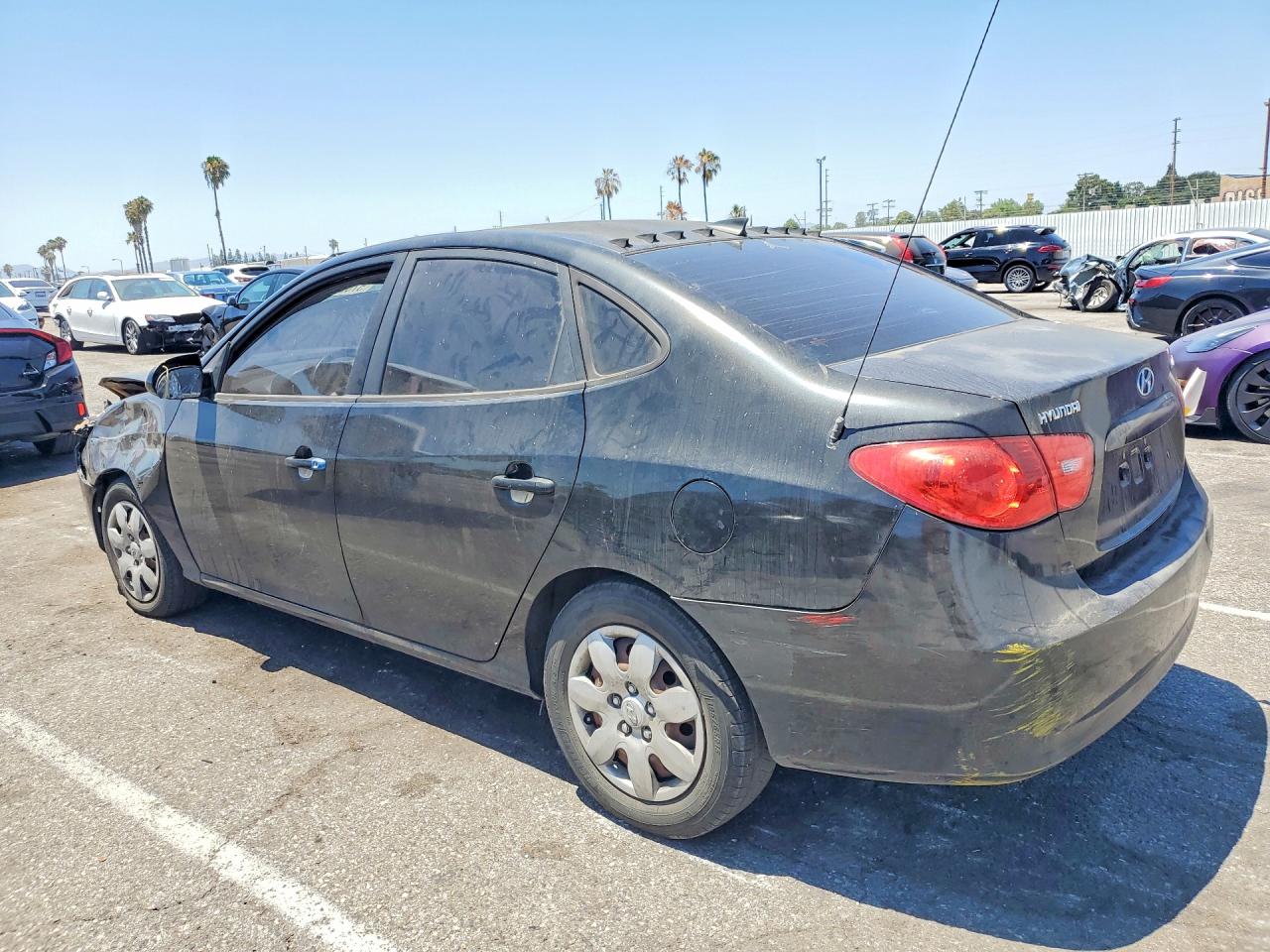 2007 Hyundai Elantra Gls Black vin: KMHDU46D37U113043